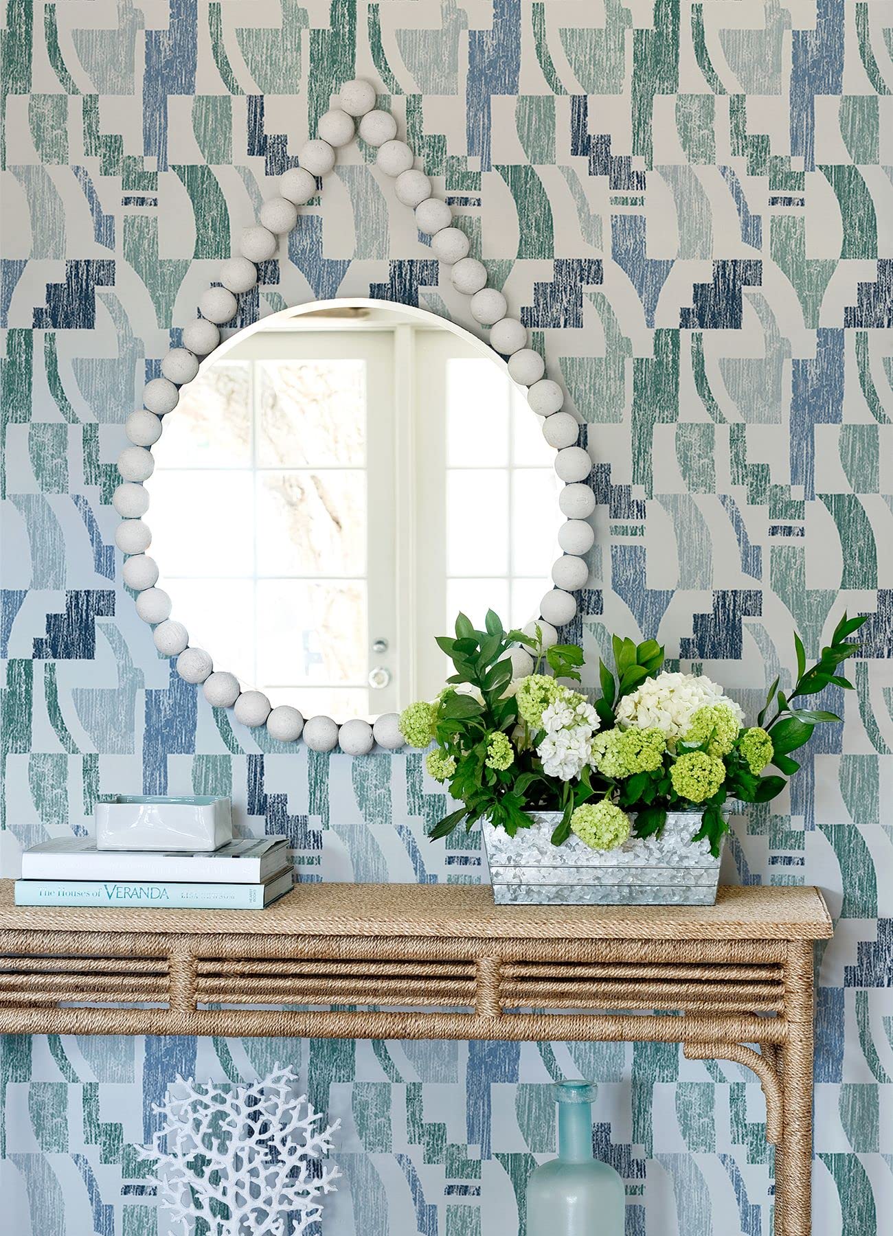 Cool Lenny Geometric Peel and Stick Wallpaper - Self-Adhesive Removable Wall Decal for Bedroom, Living Room, Office - Modern Home Decor & Easy DIY Installation