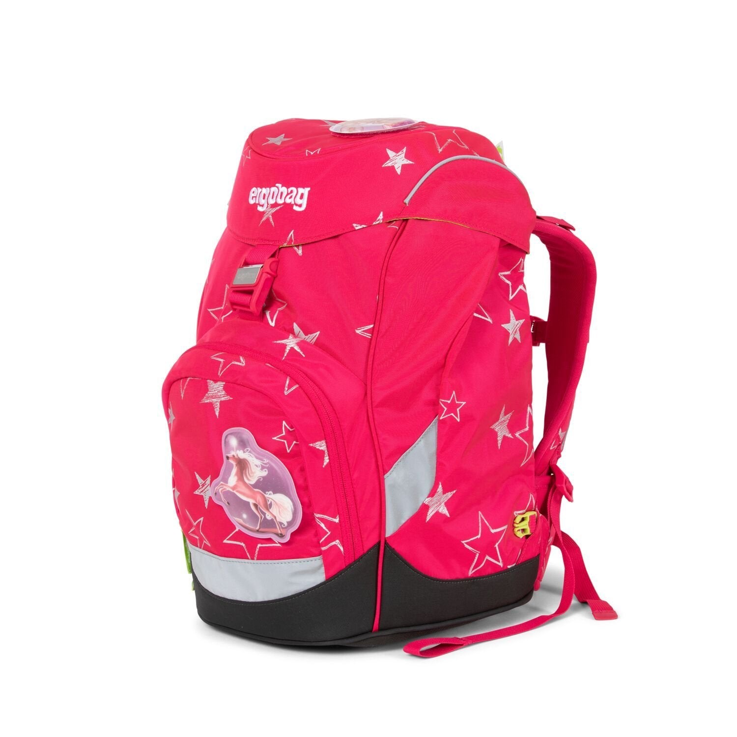 Ergobag Prime School Backpack for Kids - Lightweight, Durable & Comfortable | CinBearella Pink Stars Design | Perfect for School, Travel & Daily Use