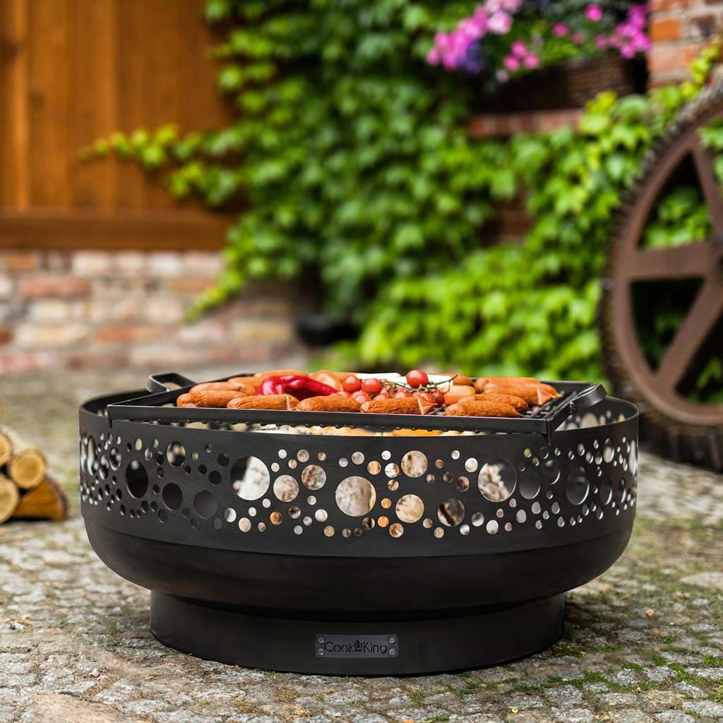 Good Directions Cook King Boston 31.5 Inch Outdoor Fire Pit - Perfect for Backyard, Patio, and Camping Gatherings
