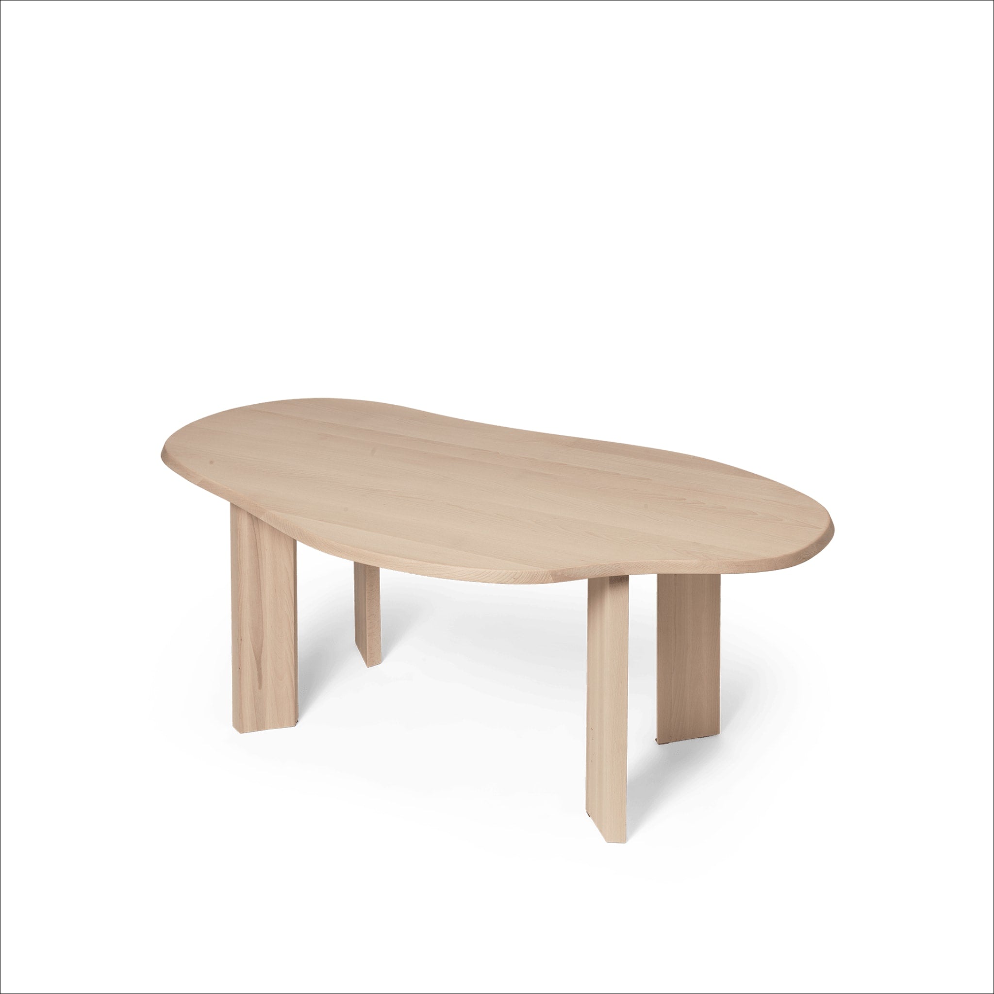 FERM LIVING Tarn Desk - White Oiled Beech Wood Modern Writing Desk for Home Office | Scandinavian Minimalist Design Workspace Furniture for Small Spaces
