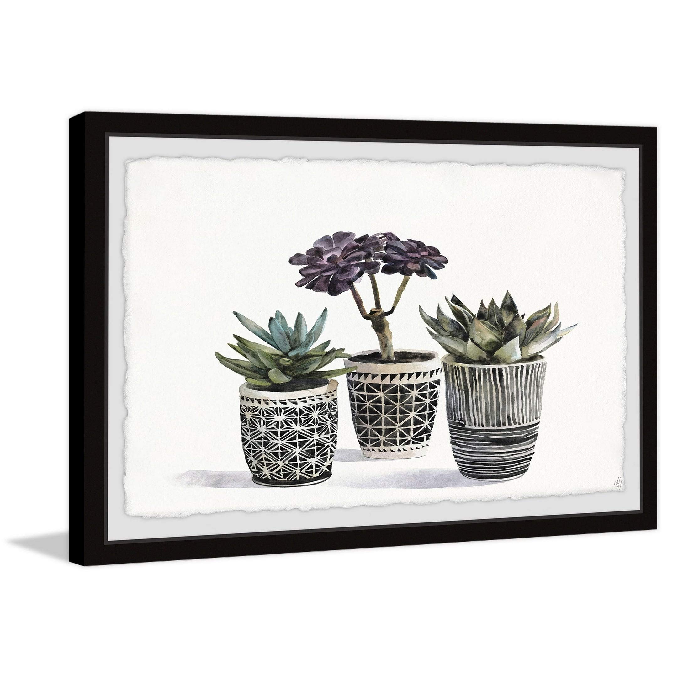 Handmade Three Pots II Framed Print 18x18 by Marmont Hill - Perfect for Kitchen, Dining Room & Farmhouse Decor