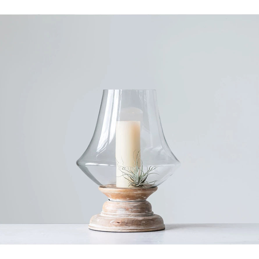 Elegant Clear Glass Pedestal Vase for Home Decor - Perfect for Floral Arrangements, Wedding Centerpieces & Tabletop Displays