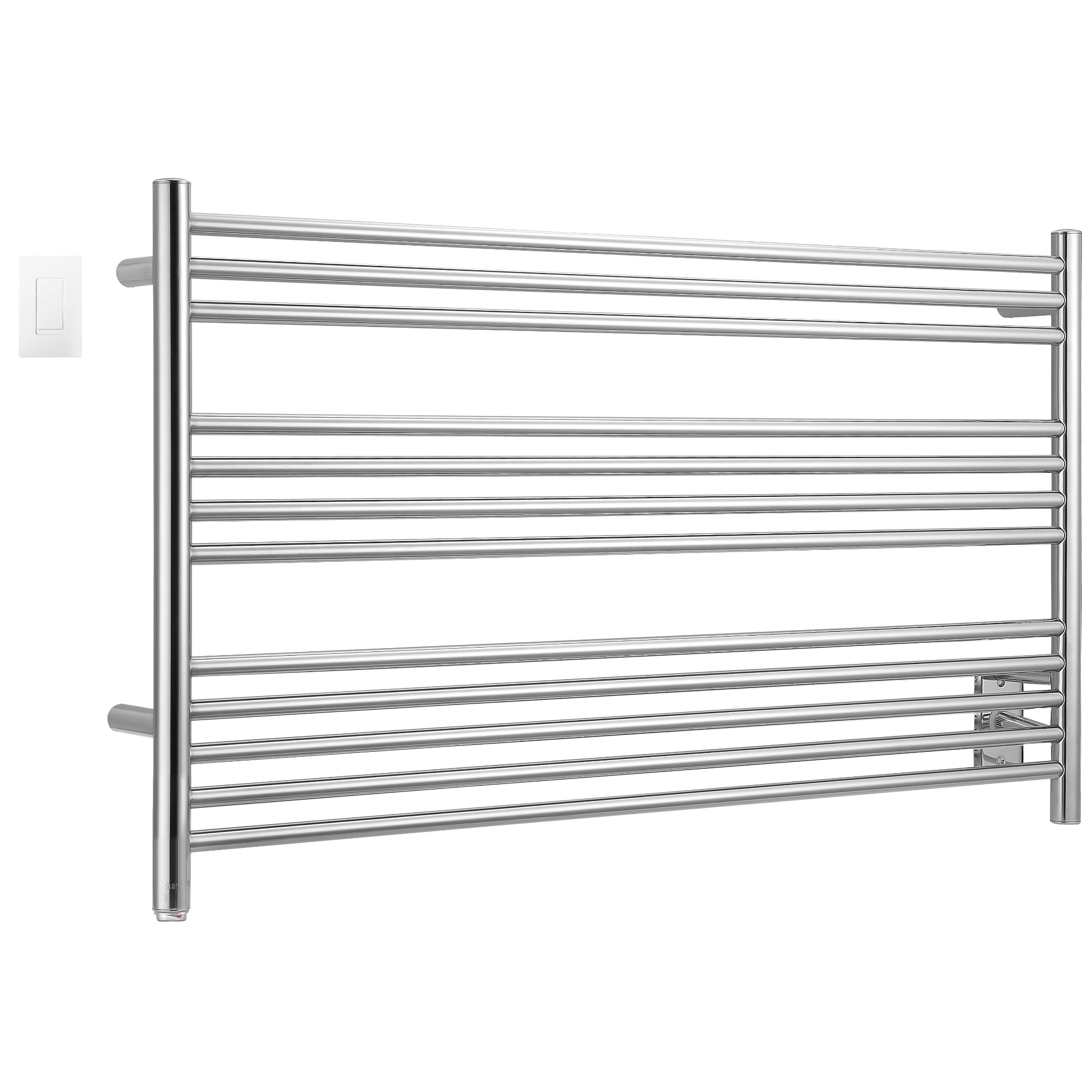 Ancona Amplia Dual 12 Bar Hardwired & Plug-in Chrome Towel Warmer with WiFi Timer - Perfect for Bathrooms, Spas & Luxury Homes