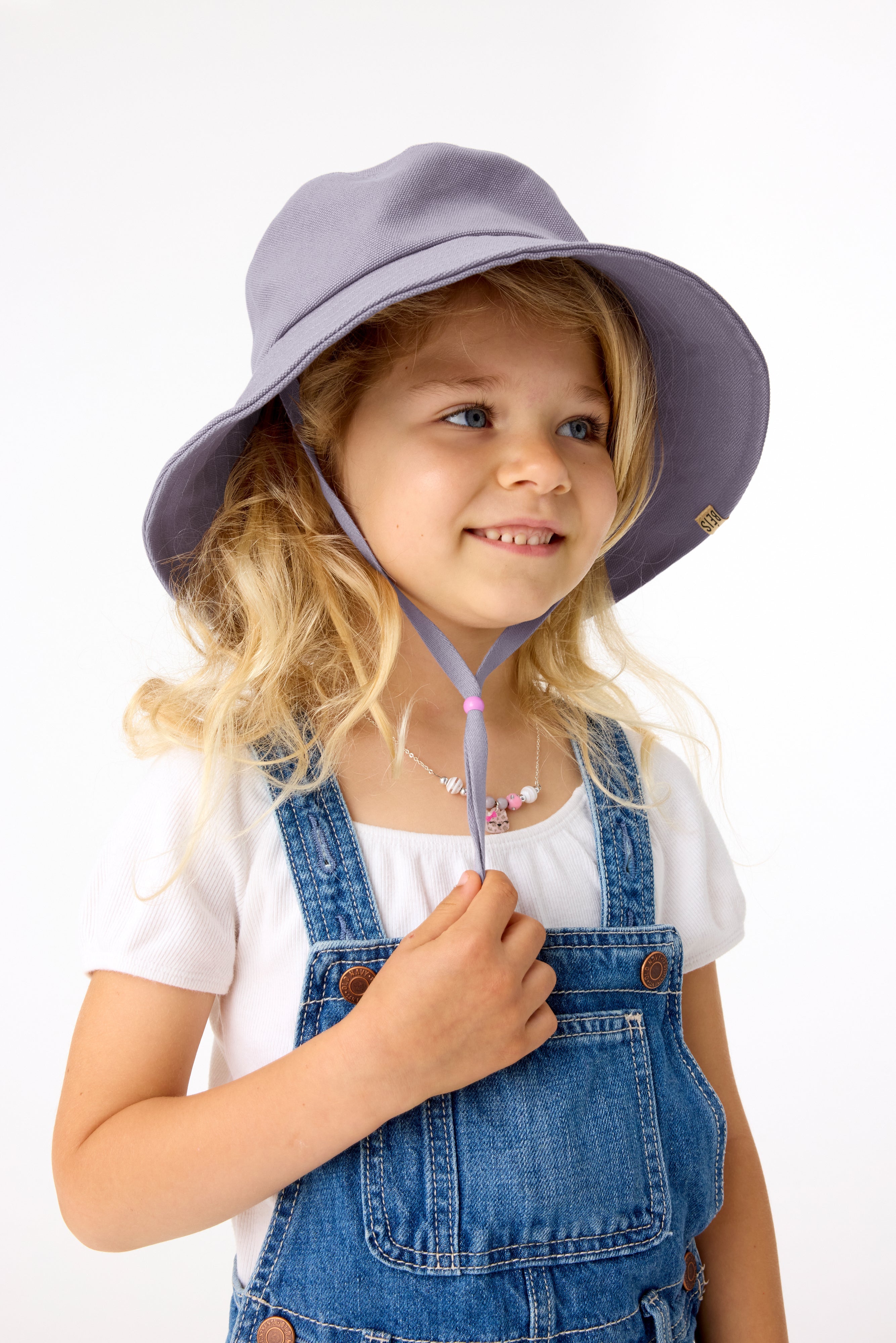 Lavender Kids Wide Brim Sun Hat for Girls & Boys - UPF 50+ UV Protection Summer Beach Hat for Outdoor Play, Swimming, and Sun Safety