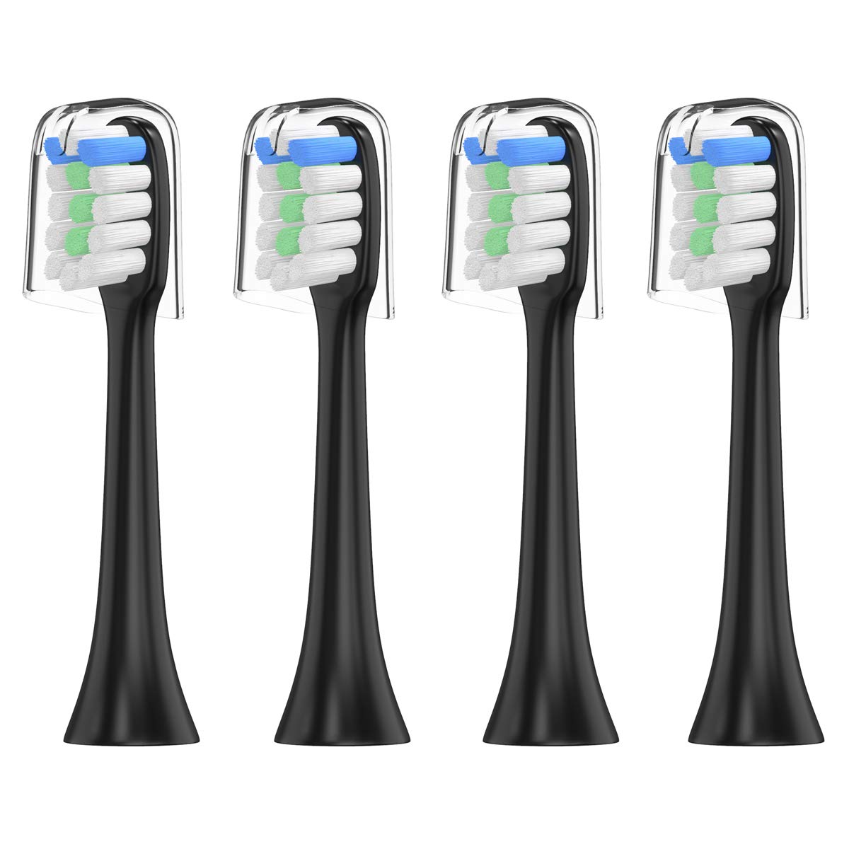 4 Pack Replacement Toothbrush Heads for Xiaomi/Soocare X3 Electric Toothbrush - Deep Cleaning Sonic Brush Heads with Travel Caps - Compatible with Automatic Electric Toothbrushes for Home & Travel Use