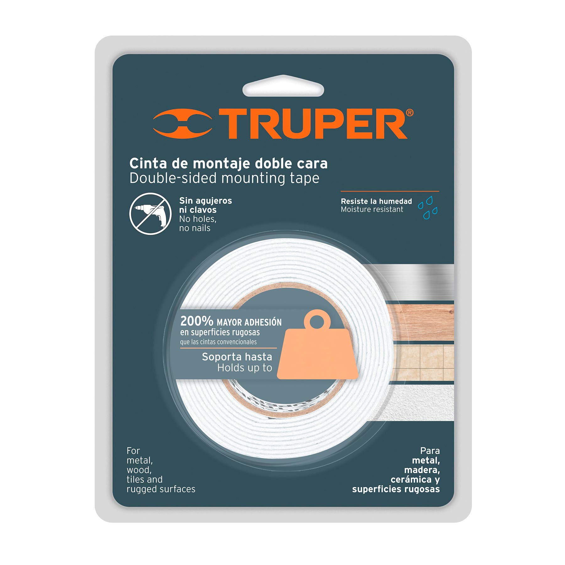 Strong Double Sided Tape 25mm x 10m (1 inch x 33ft) - Heavy Duty Adhesive for Home, Office & DIY Projects - Mounting Photos, Hanging Decor, Securing Carpets & Crafts