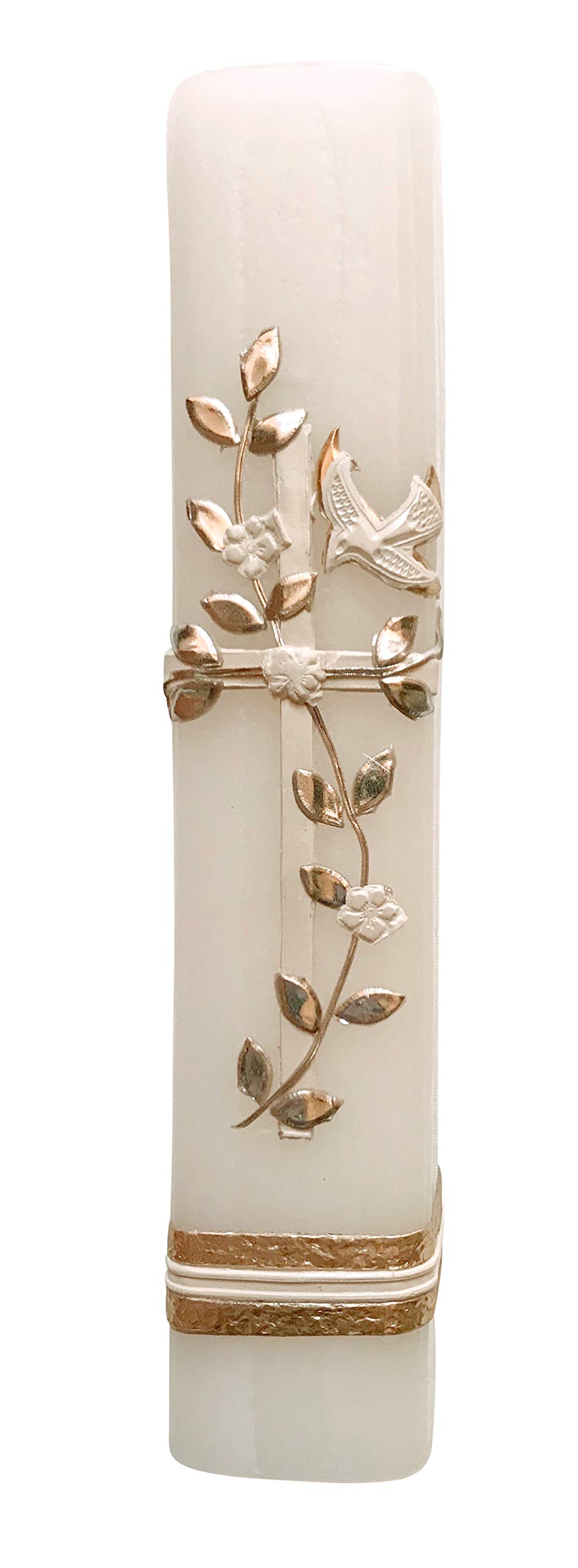 Square Cross Religious Candles for Catholic Ceremonies - Decorative Prayer Candles for Home Altar, Church Worship & Spiritual Rituals