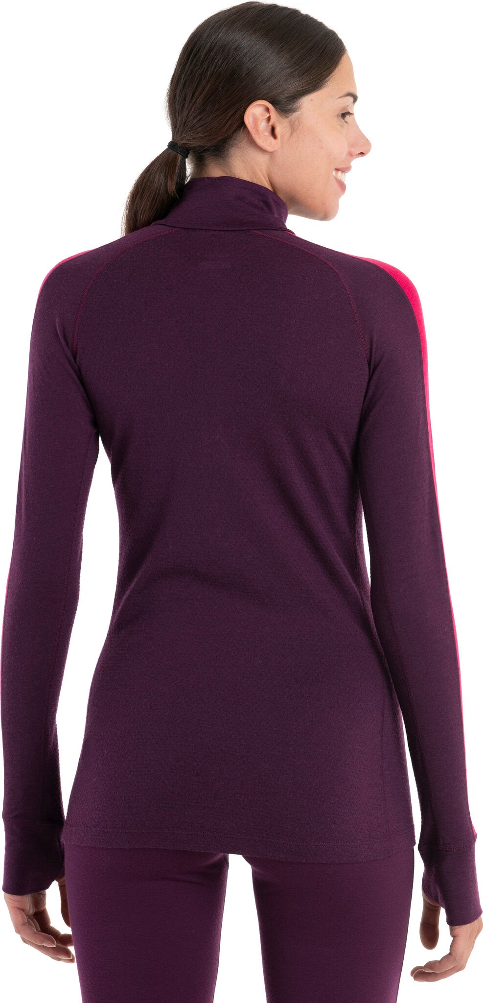 200 ZoneKnit Merino Wool Long Sleeve Half Zip Base Layer Top for Women - Perfect for Hiking, Skiing & Cold Weather Outdoor Activities