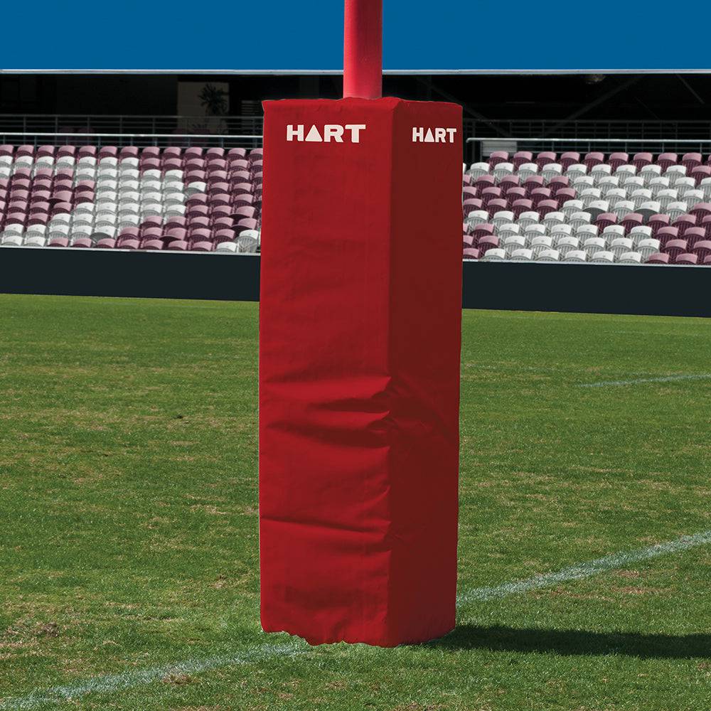 HART Square Rugby Post Pads - 50cm (Set of 4) - High-Density Foam Padding for Rugby Goal Posts - Perfect for Training, Matches & Field Safety