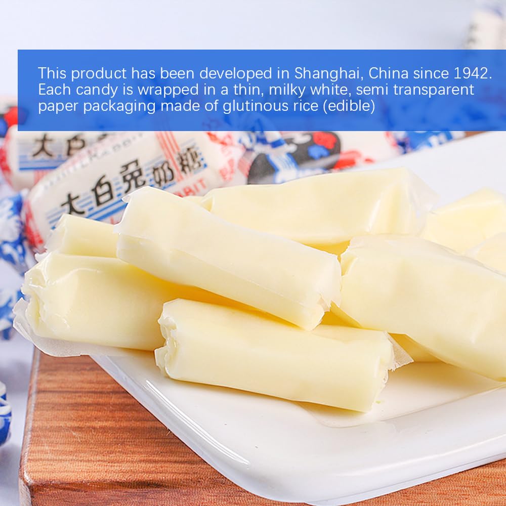 SIJIYUNLI White Rabbit Creamy Candy 8oz (227g) - Classic Milk Flavored Hard Toffee for Holidays, Gifts & Snacking