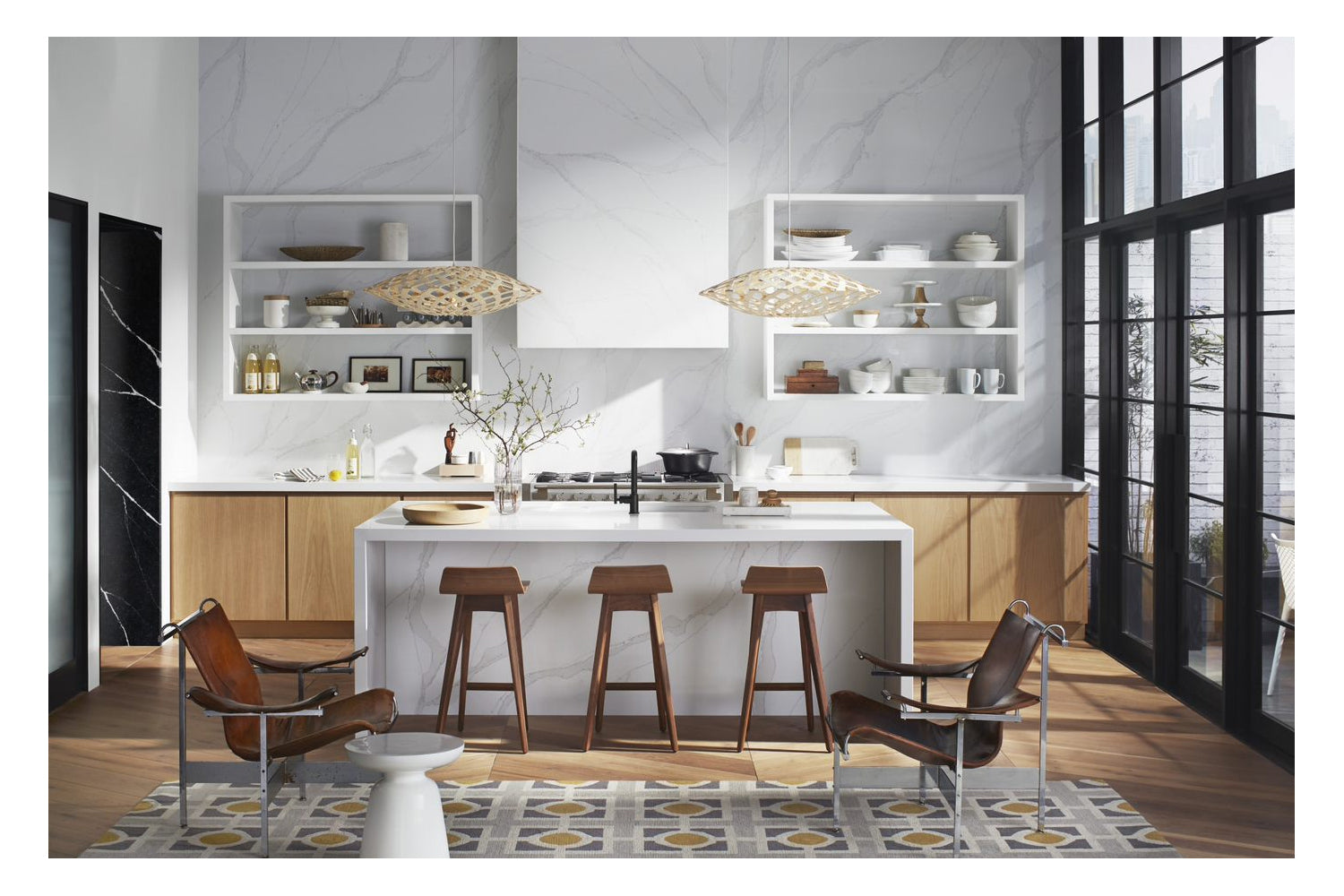 Premium Corsica Gold Calacatta Ochre Quartz Countertop Slabs - Luxury Kitchen & Bathroom Surfaces for Modern Homes