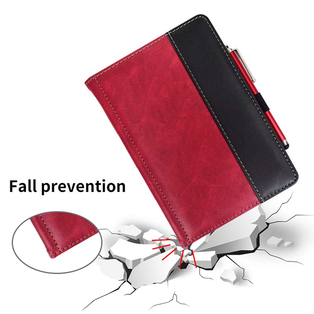 Premium Synthetic Leather Flip Folio Case Cover for Amazon Kindle Touch D01200 (4th Generation, 2011 Model) - Slim Protective Pocket with Auto Sleep/Wake - Perfect for Reading, Travel & Commuting (Red)