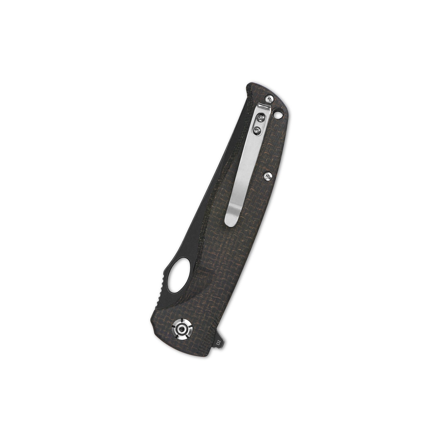 Premium QSP Gavial Liner Lock Pocket Knife - D2 Steel Blade & Micarta Handle - EDC, Camping, Hunting & Outdoor Survival Tool