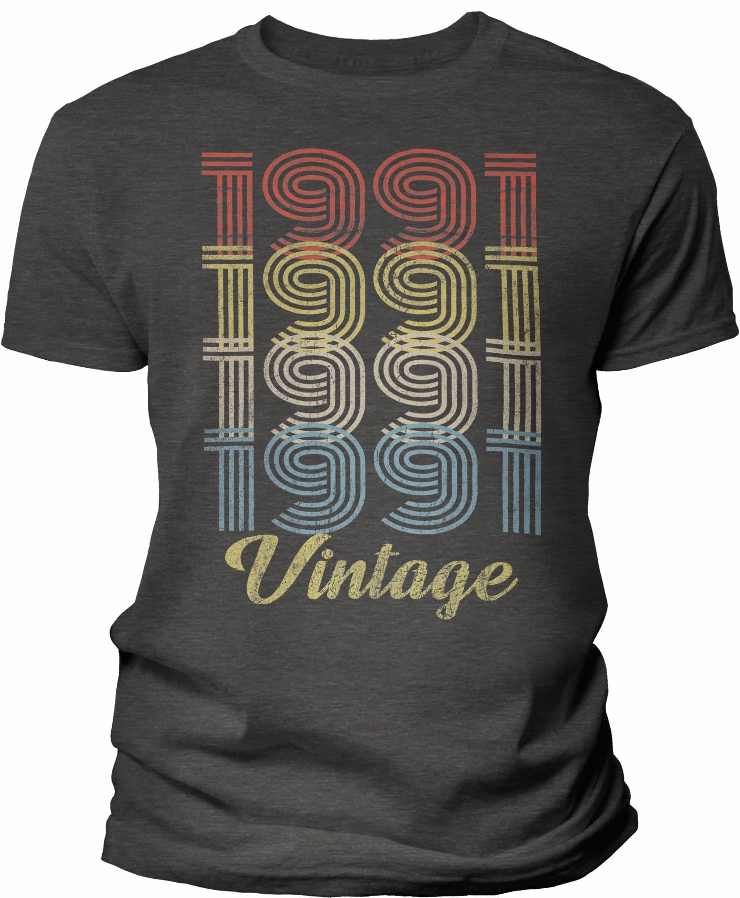 Vintage 1991 Retro 34th Birthday Gift T-Shirt for Men - Funny 34 Year Old Birthday Present - Perfect for 1991 Born & 34th Birthday Party Celebration