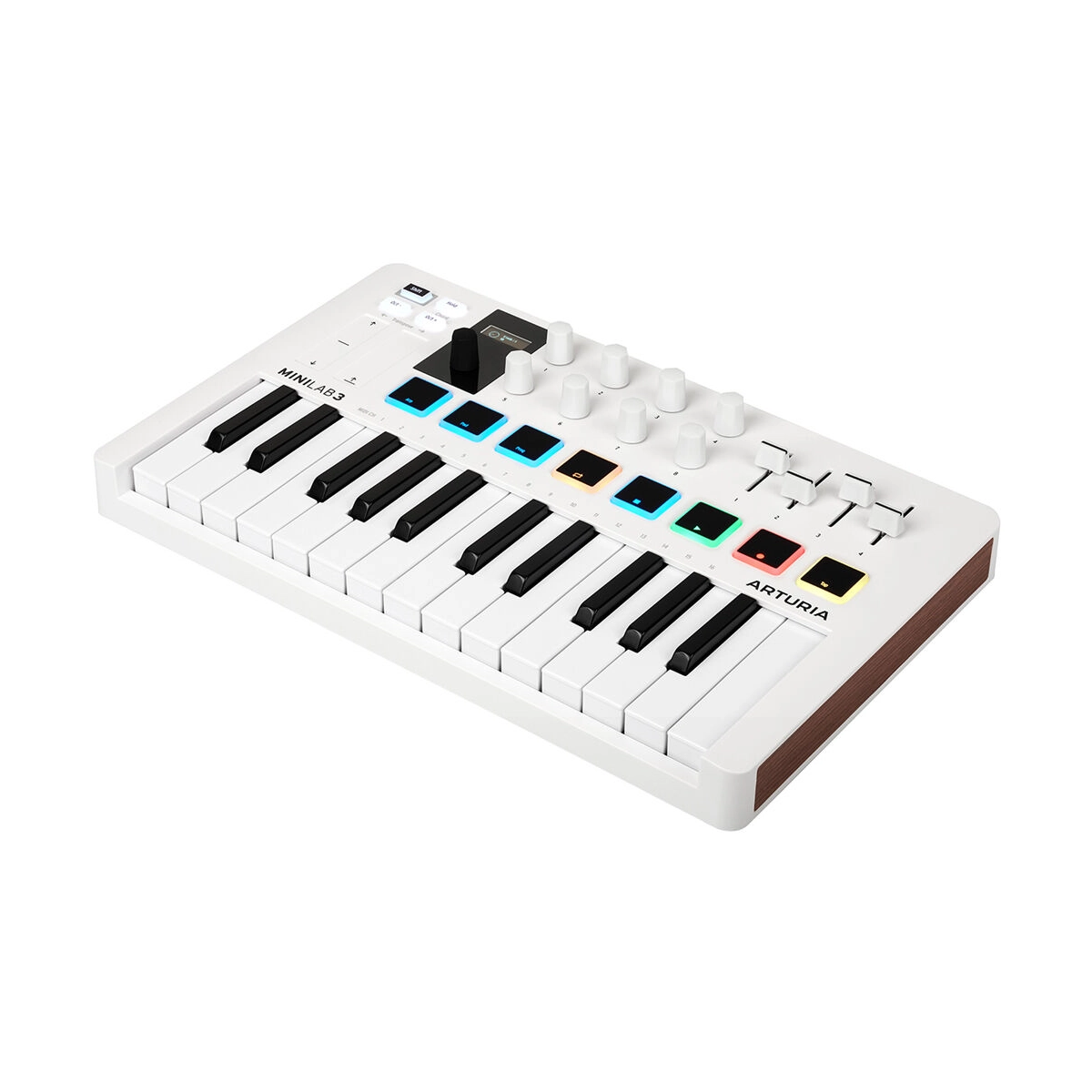 Arturia MiniLab 3 Compact 25-Key MIDI Keyboard Controller with 16 Pads - White | Perfect for Music Production, Beat Making & Live Performances