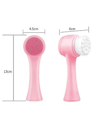 2-in-1 Silicone Face Brush for Deep Pore Cleansing & Exfoliation - Handheld Manual Facial Cleansing Brush with Double Sides - Perfect for Daily Skincare Routine & Travel