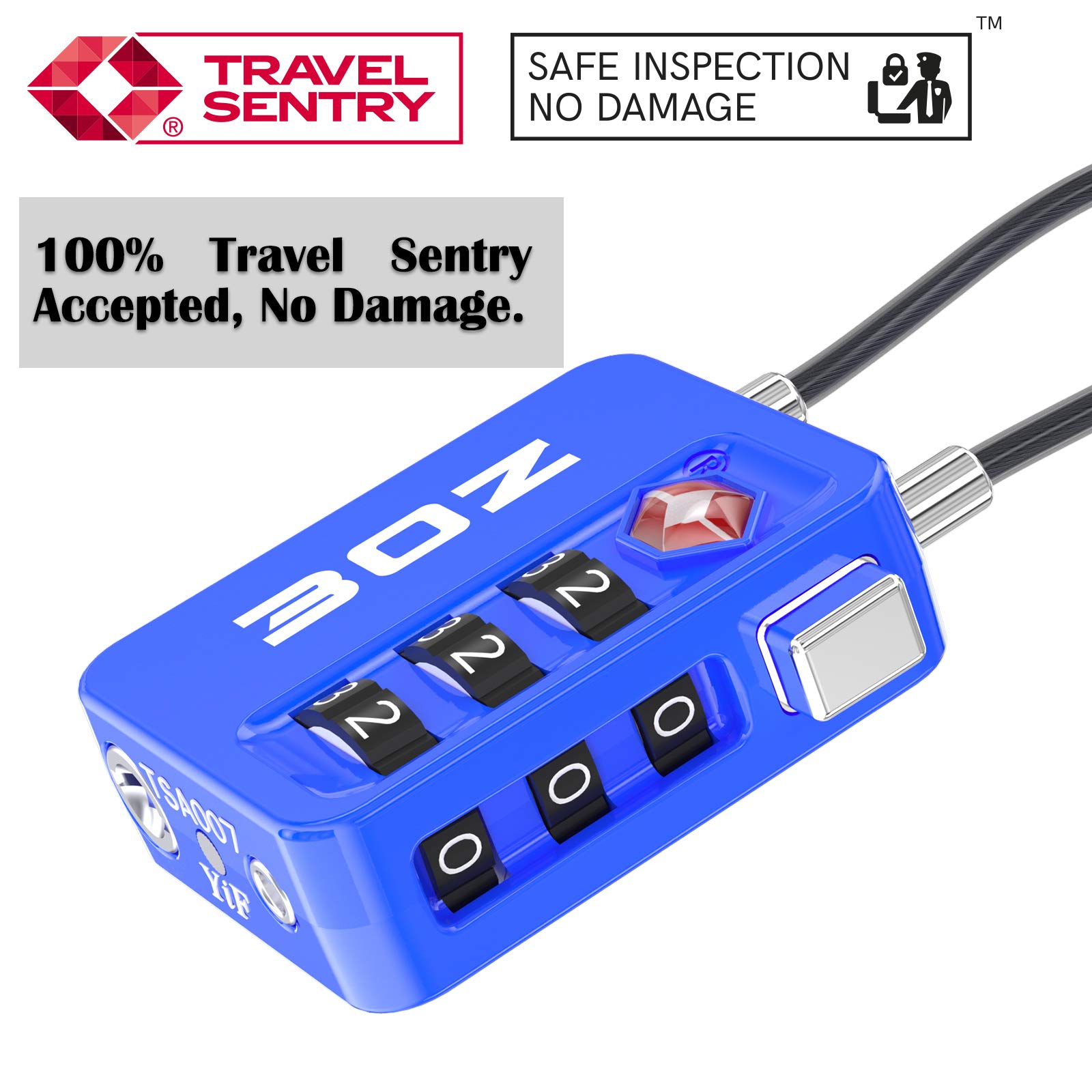 TSA Approved 3-Digit Combination Luggage Locks - Secure Travel Padlocks for Suitcases, Backpacks & Gym Bags (4-Pack, 4 Colors) - Perfect for Airports, Hotels & School Lockers