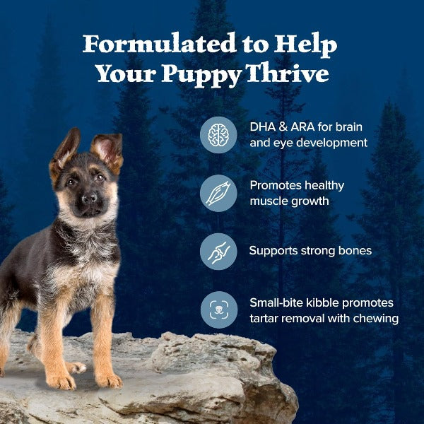 BLUE Wilderness Grain Free Chicken Recipe Dry Puppy Food - High Protein Natural Puppy Kibble for Small & Large Breed Dogs, 24lb Bag - Perfect for Training, Weaning & Healthy Growth