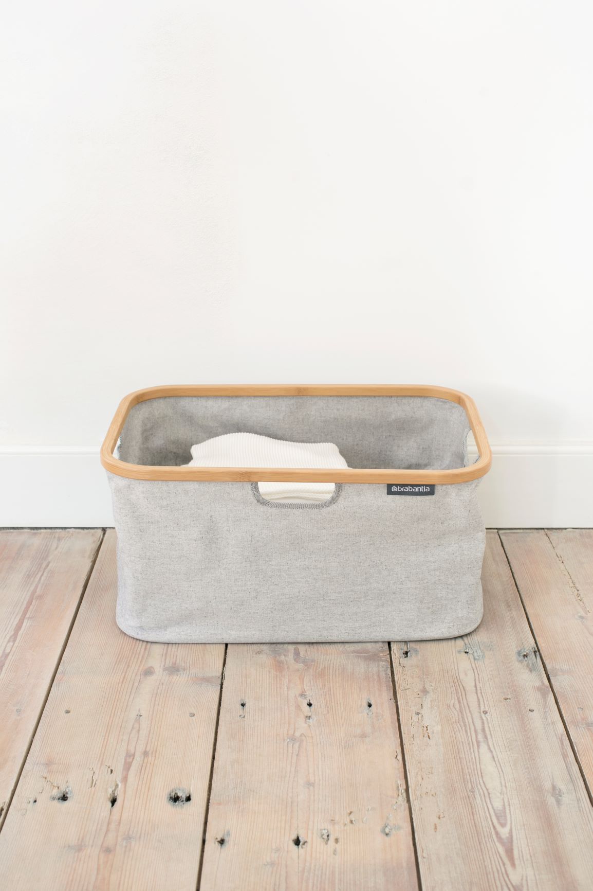 Foldable Laundry Hamper 40L Grey - Portable Collapsible Clothes Basket for Bedroom, Dorm, Travel & Camping