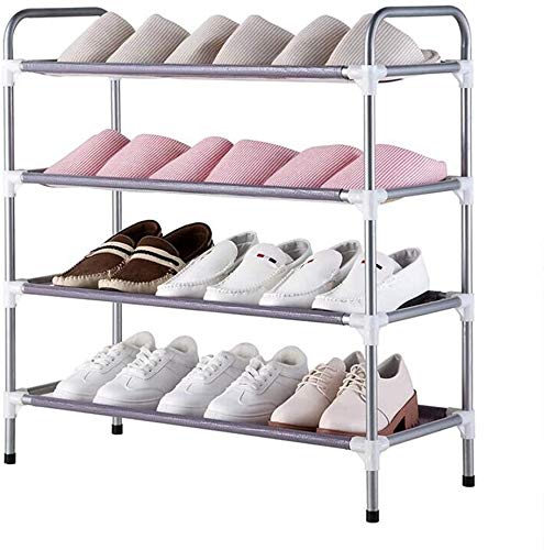HOMRanger 4-Tier Shoe Rack Cabinet - Modern Multi-Functional Shoe Storage Organizer with Shelves for Entryway, Closet & Bedroom - Space Saving Shoe Tower (Size #4)