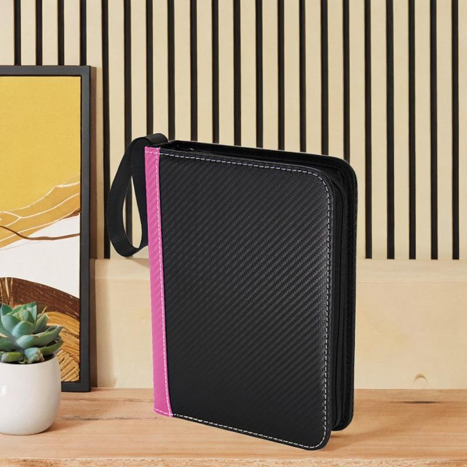 Luwecf 9-Pocket Zippered Trading Card Binder - Premium Baseball Card Organizer for Sports Collectibles (Pink) | Perfect for Collectors, Storage & Display of Trading Cards