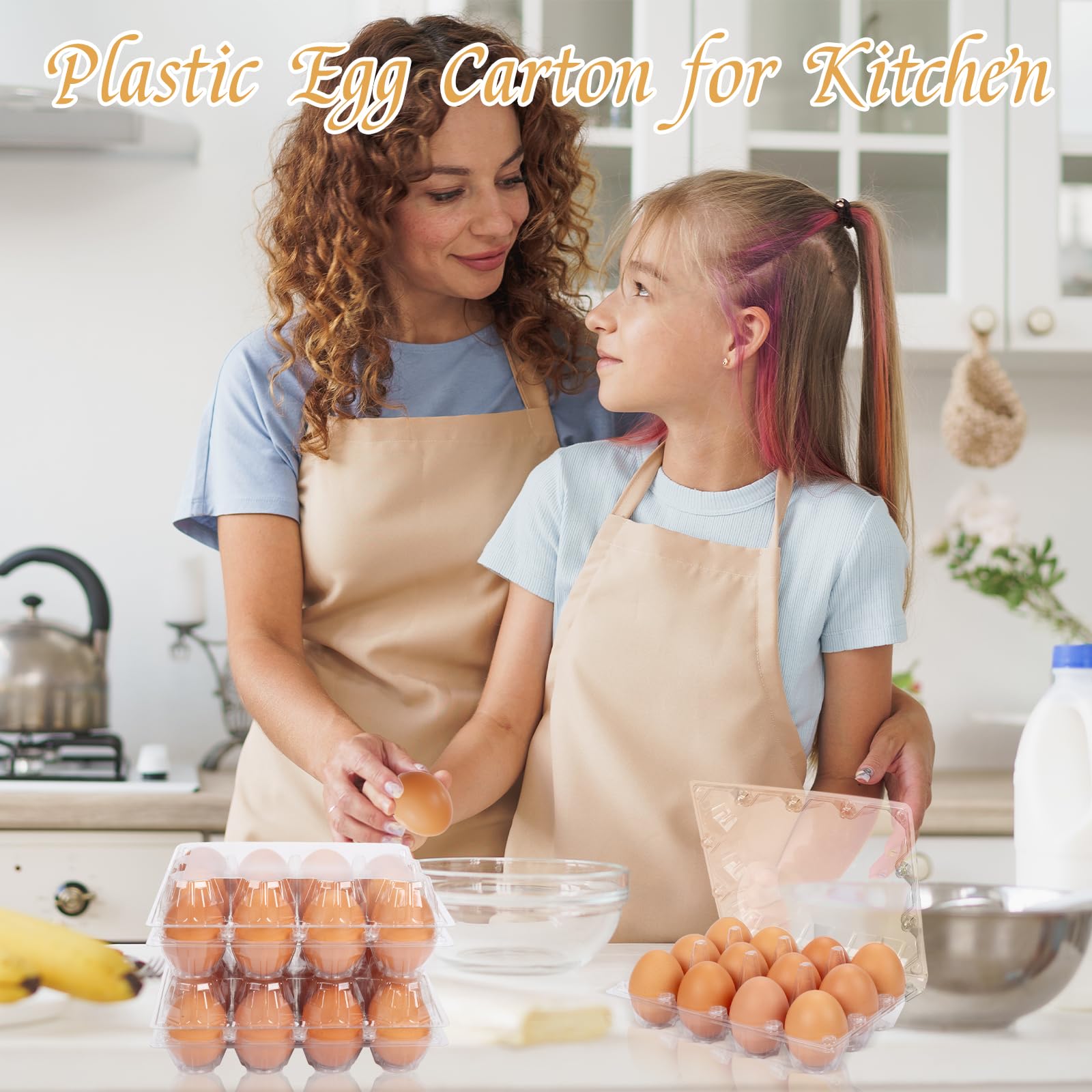 60 Pack Clear Plastic Egg Cartons - 1 Dozen Reusable Empty Egg Containers for Chicken Eggs | Bulk Farm & Commercial Use | Durable 3x4 Grid Design | Perfect for Home Chicken Coops, Farmers Markets & Grocery Store Displays