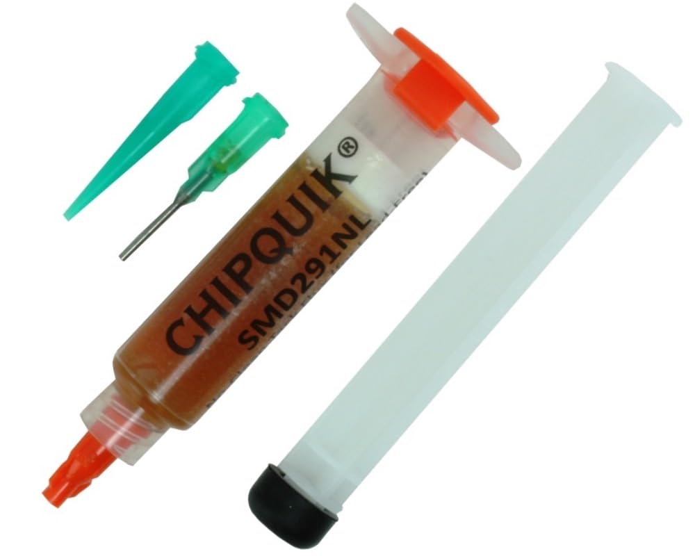 Square ChipQuik No-Clean Rework Paste Flux - 5cc Syringe for PCB Repair & Solder Rework | High-Quality Plastic Non-Sterile Flux | Best for Electronics Repair, DIY Projects & Circuit Board Maintenance
