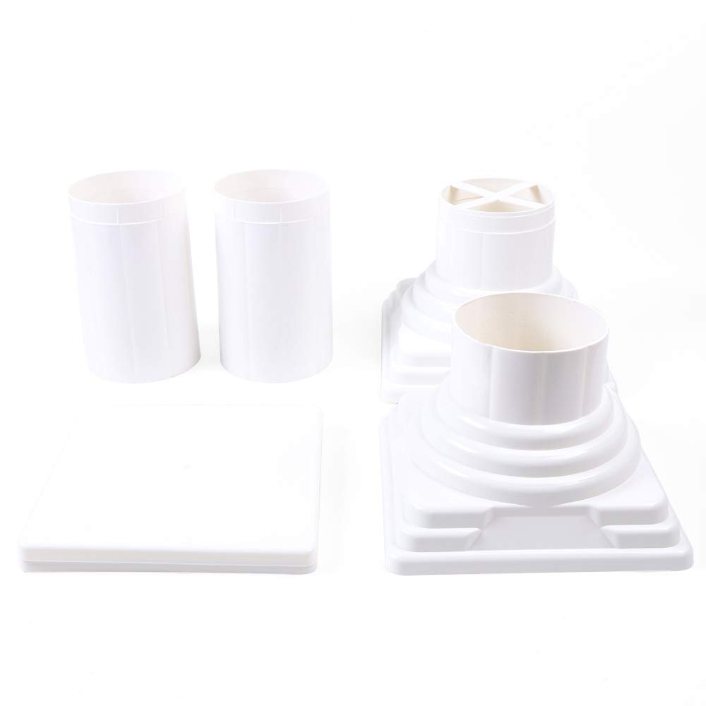 LOYALHEARTDY 4-Pack White Roman Wedding Columns - 31 Inch Tall Elegant Pillar Set for Wedding Decor, Party & Event Decoration - Perfect for Ceremony Aisle, Reception Centerpieces and Photo Backdrops