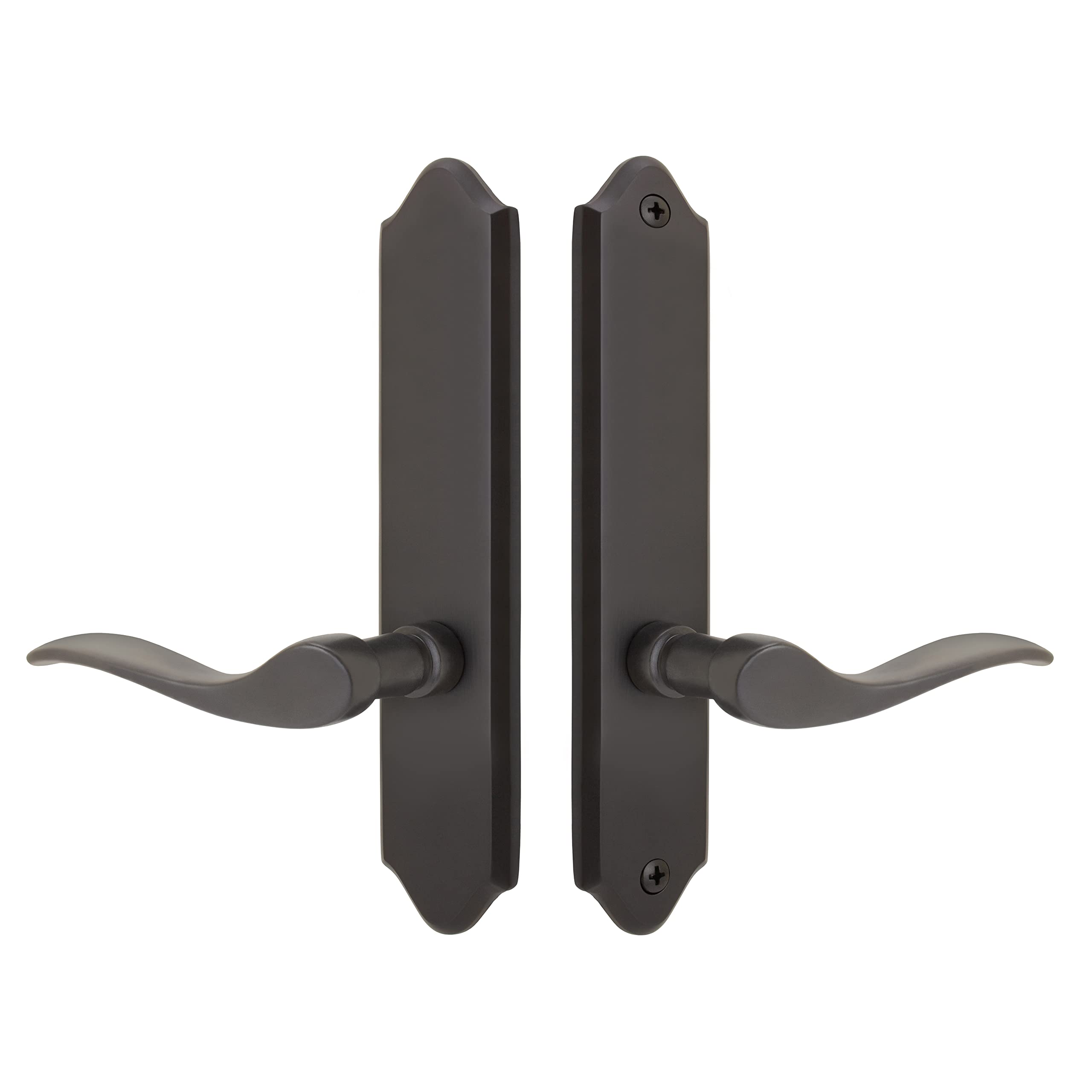 FPL Riviera Solid Brass Full Dummy Lever Set - Oil Rubbed Bronze Finish for Interior Doors, Bedrooms & Bathrooms