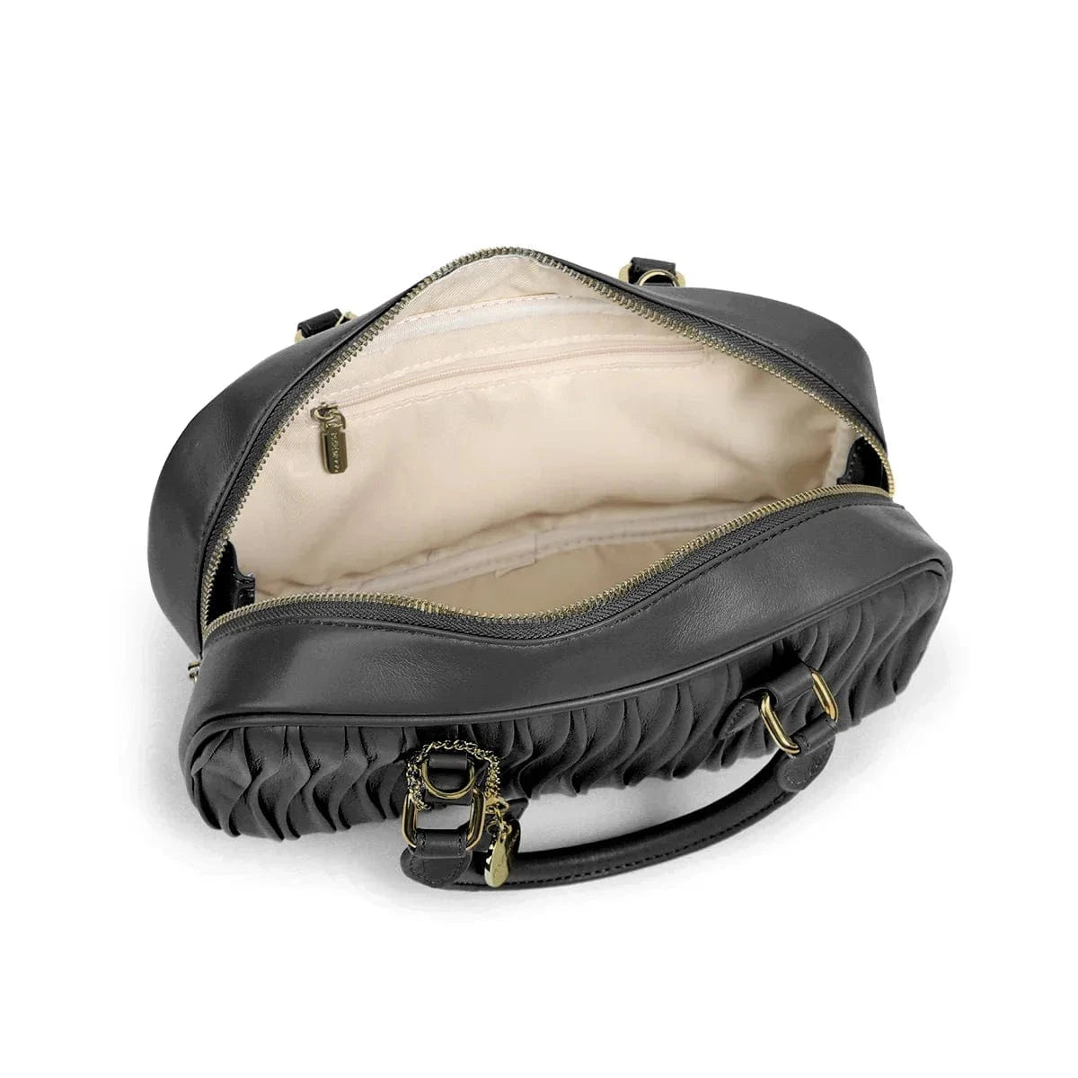 Eco-Friendly Paris Vegan Leather Top Handle Bag for Women | Black | Perfect for Work, Travel & Everyday Use