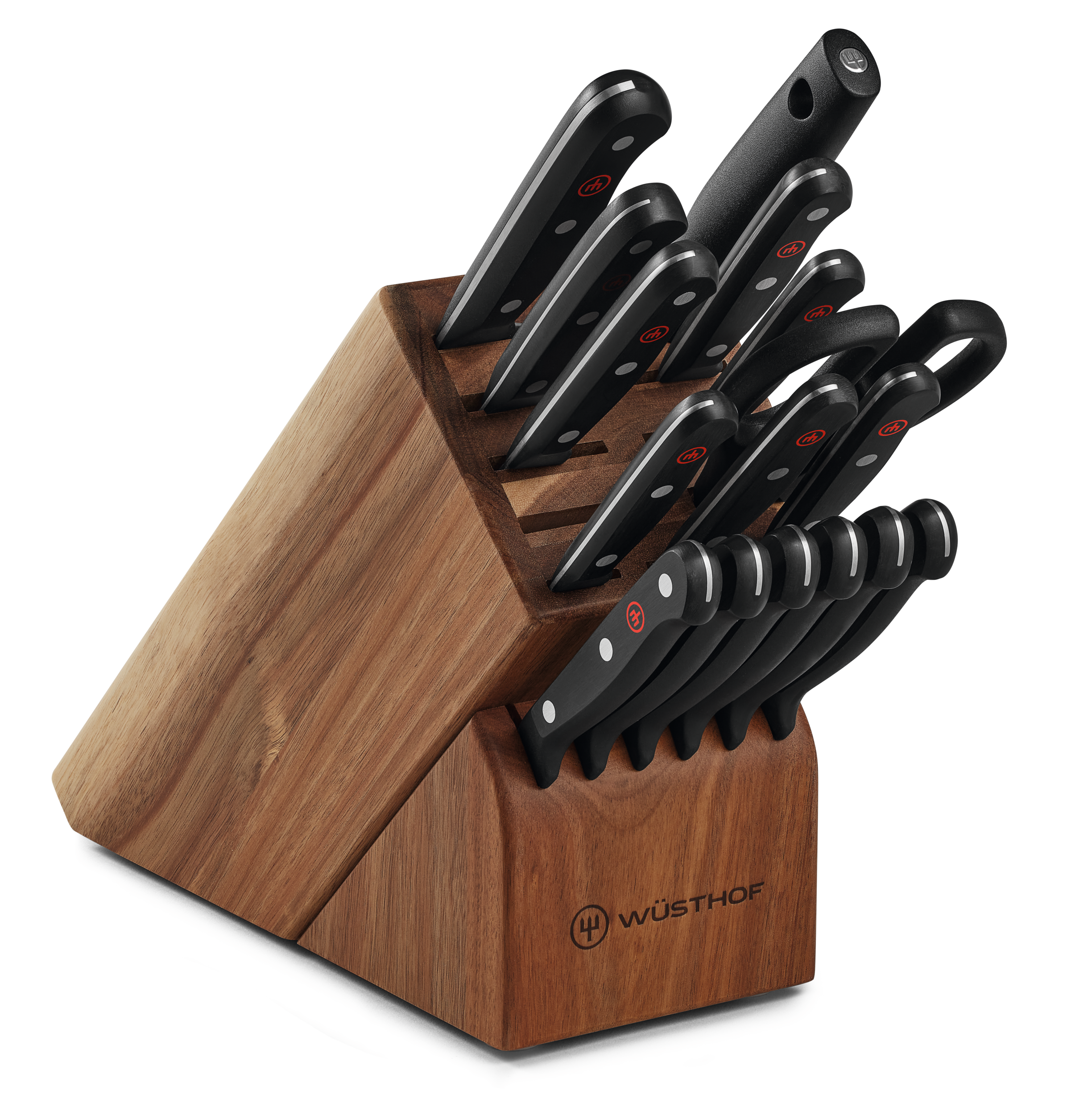 Premium 16-Piece Knife Block Set - High-Quality Stainless Steel Kitchen Knives with Wooden Holder - Perfect for Home Chefs, Cooking Enthusiasts & Professional Kitchens