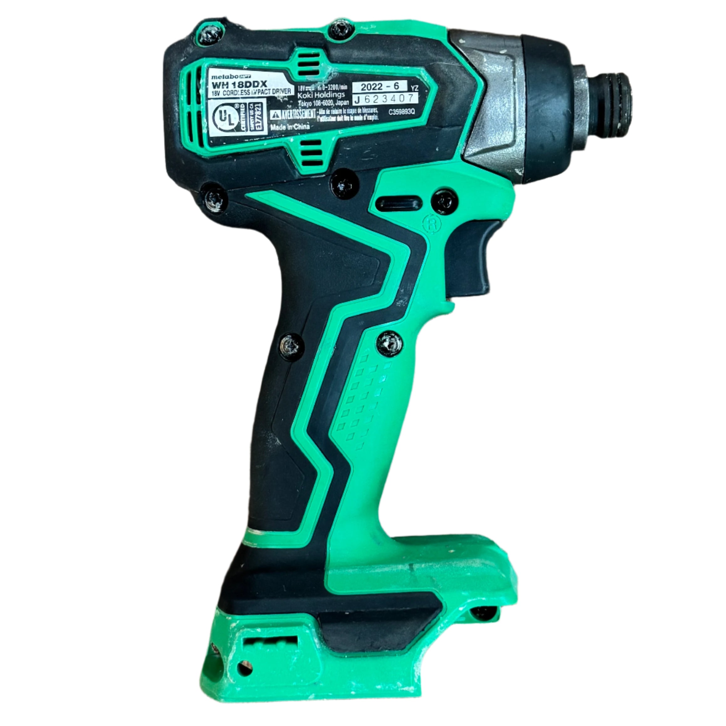 Metabo HPT WH18DDX 18V Sub-Compact Brushless Impact Driver (Tool Only) - Powerful Cordless Screwdriver for DIY, Construction & Automotive Repair