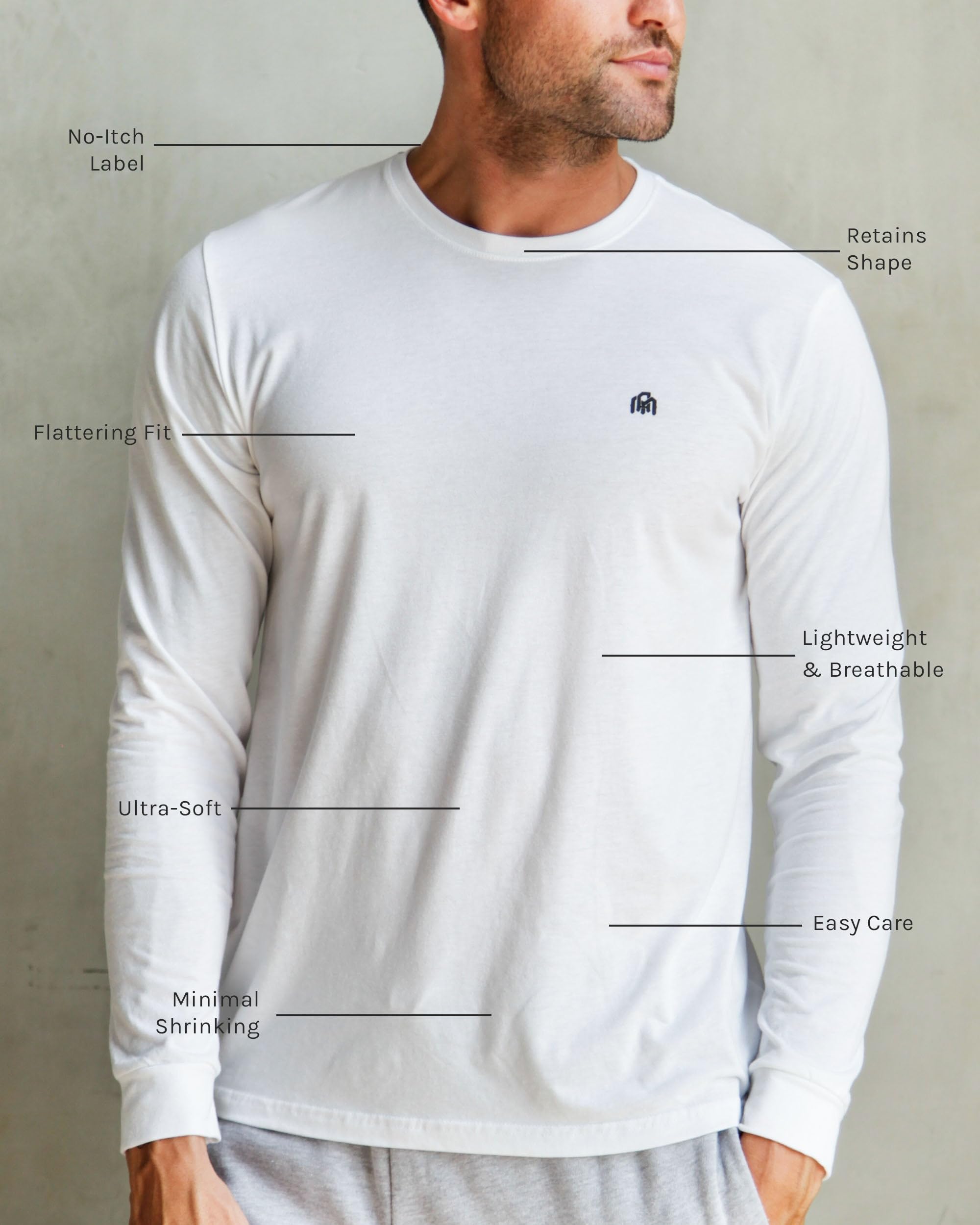 INTO THE AM Men's Long Sleeve T-Shirts | Casual Work Shirt | Sizes S-3XL | Perfect for Office, Outdoor & Everyday Wear