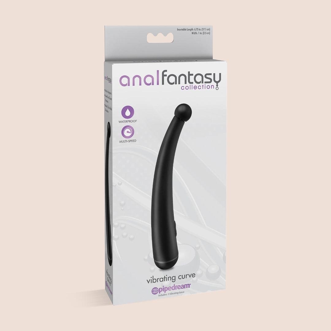 Anal Fantasy Collection Vibrating Curve - Premium Silicone Anal Plug for Enhanced Pleasure - Perfect for Couples Play & Solo Exploration