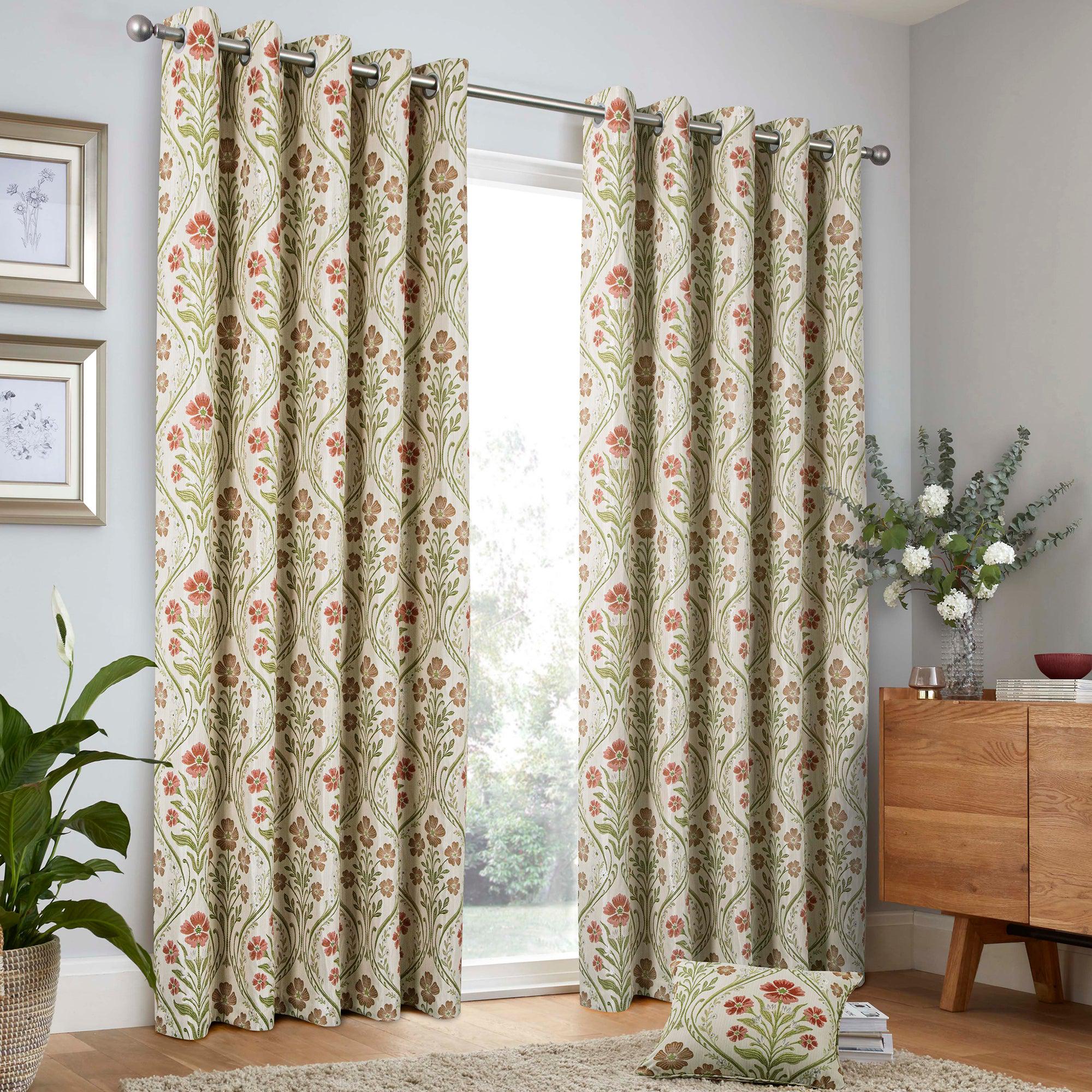 Elegant Estelle Eyelet Curtains in Natural Color - Blackout Window Drapes for Living Room & Bedroom