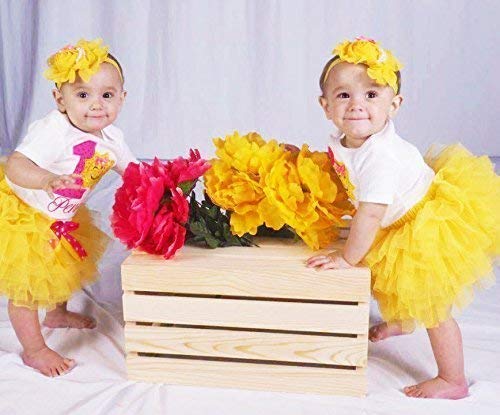 You Are My Sunshine First Birthday Outfit for Baby Girl - Yellow Tutu Dress & Cake Smash Bodysuit | Perfect 1st Birthday Gift & Photo Shoot Outfit