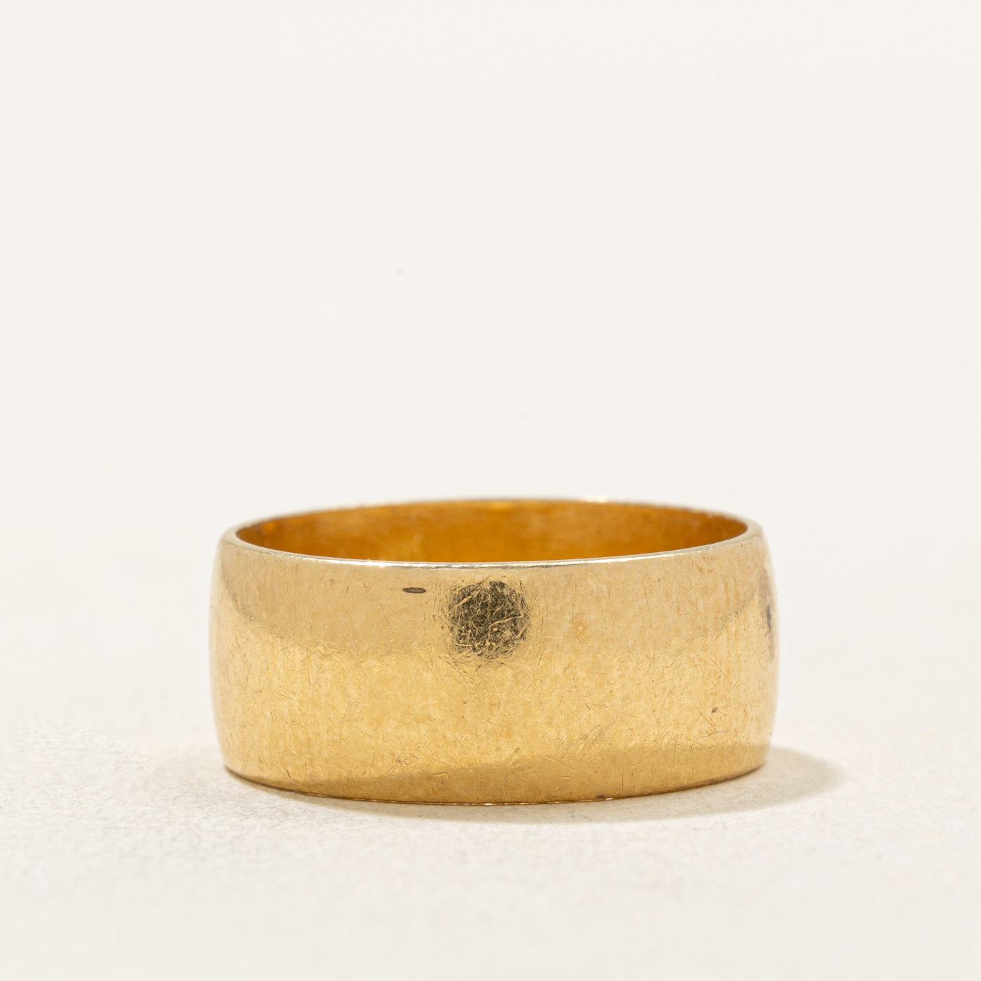 18K Yellow Gold Band Ring for Women - 7.00mm Wide, Size 4.5 - Elegant Wedding Band, Anniversary Gift, Everyday Jewelry for Special Occasions
