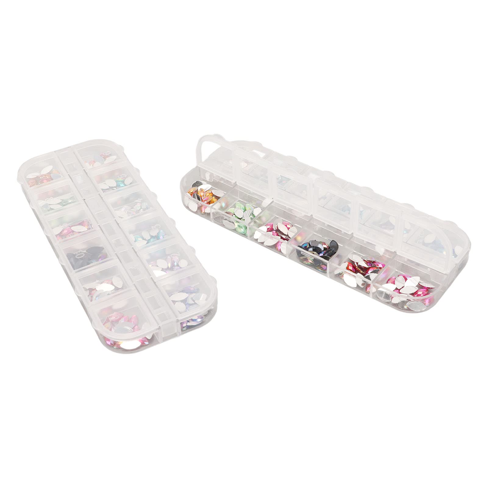 Premium Nail Rhinestones Kit - 2 Boxes Assorted Colors for DIY Nail Art, Manicure, Pedicure | Perfect for Home Salon, Party Nails, Bridal Makeup & Professional Nail Design