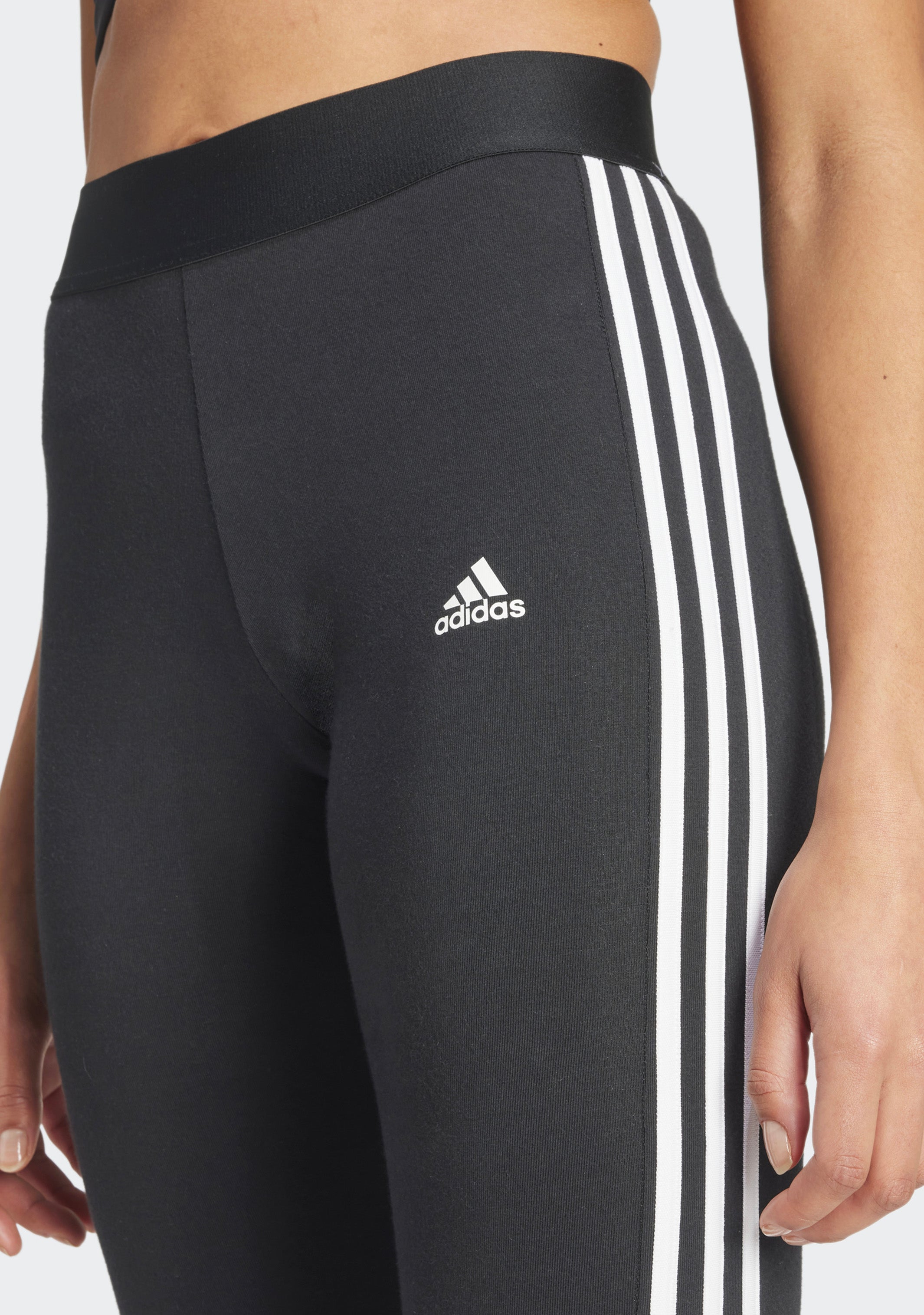 Adidas Women's 3 Stripes Yoga Pants - High Waisted Workout Leggings for Running, Gym & Lounge Wear