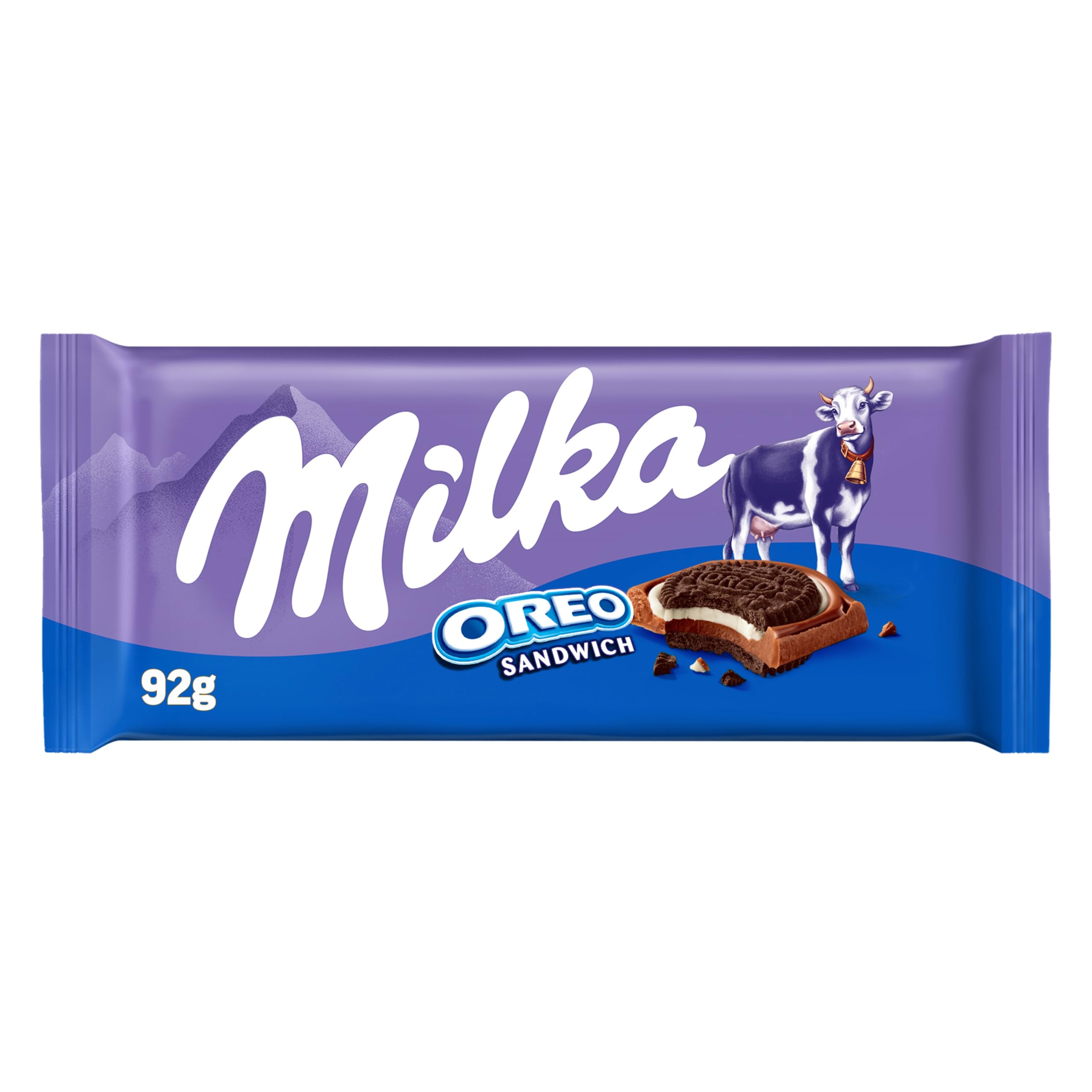 Milka Milk Chocolate with Oreo Vanilla Flavor Cookies - 3.25oz (92g) Bar - Creamy Chocolate Snack for Gifts, Parties & Dessert Lovers