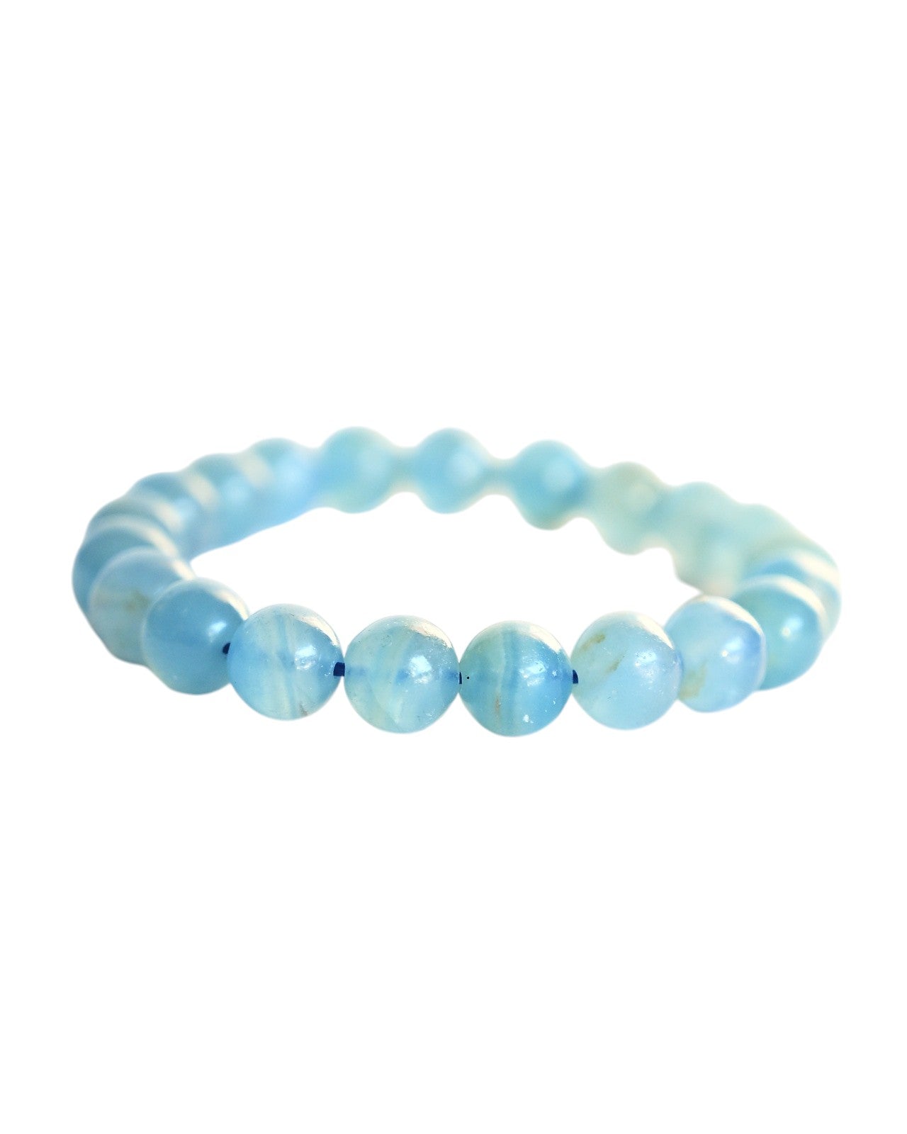 Blue Calcite Bracelet - Natural Stone Healing Bracelet for Women, Chakra Balancing & Stress Relief - Perfect for Meditation, Yoga & Spiritual Healing
