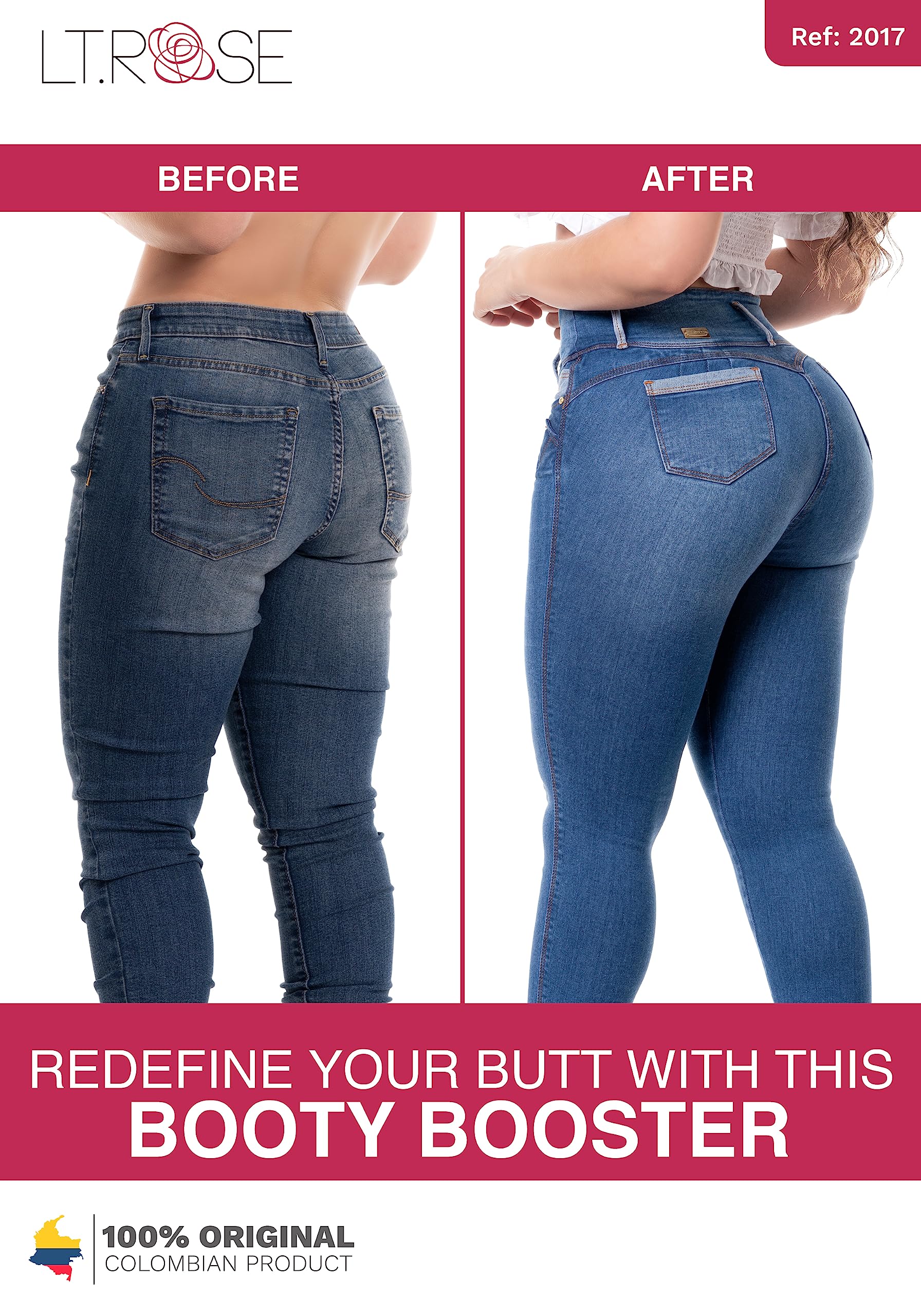 LT.ROSE Butt Lifting Jeans - High Waisted Women's Colombian Jeans for Night Out