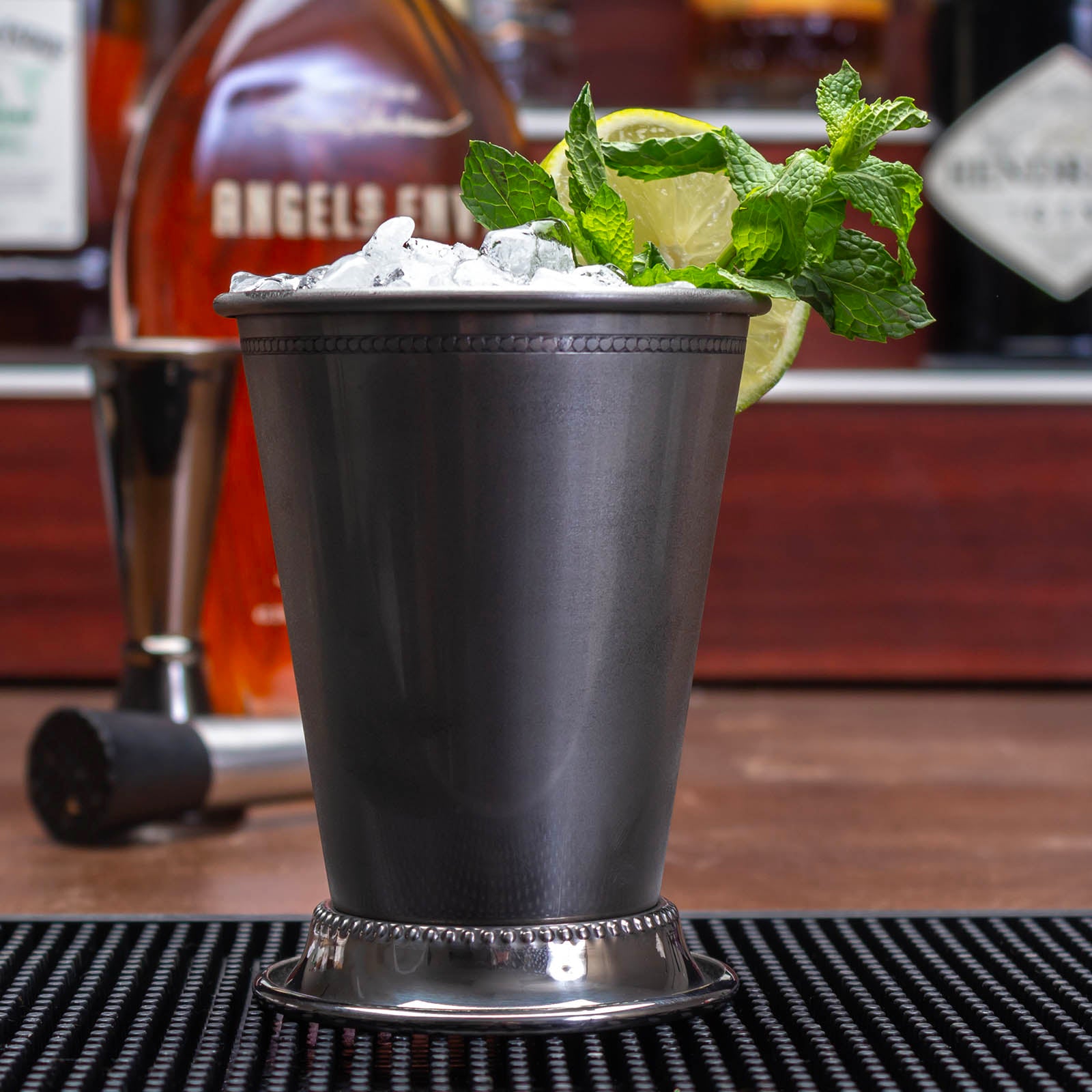 BarConic® 12oz Stainless Steel Beaded Mint Julep Cup - Classic Southern Cocktail Drinkware for Bourbon, Whiskey & Iced Beverages - Perfect for Parties, Weddings & Outdoor Gatherings