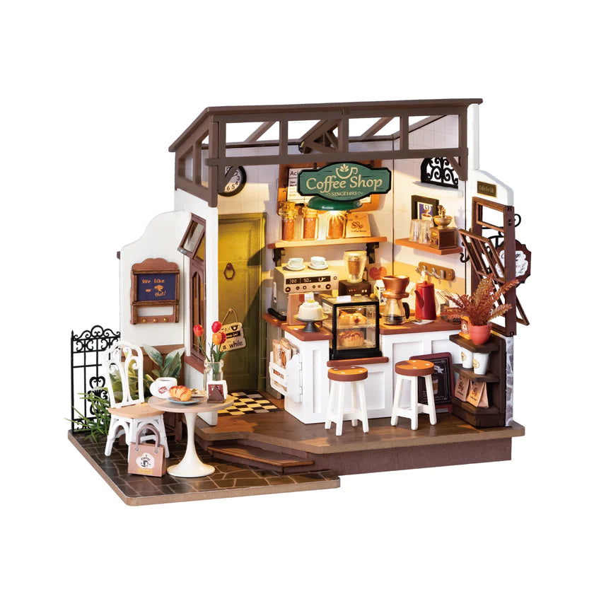 DIY Miniature House Kit: Slow Life Cafe - Creative Craft Kit for Adults & Teens - Perfect for Relaxation, Home Decor & Gift Giving
