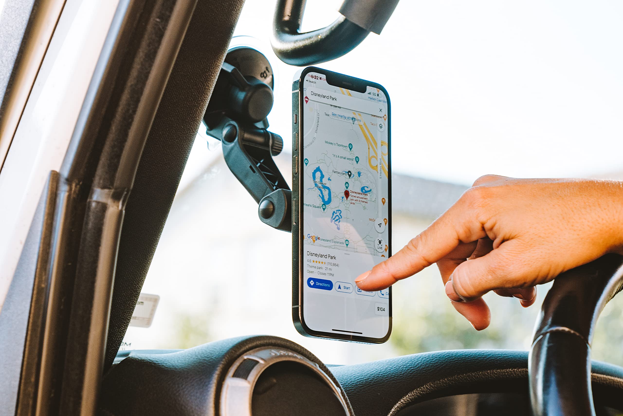 ROKFORM Adjustable Magnetic Windshield Phone Mount - Strong Suction Cup, 210° Tilt, 360° Rotation, Compatible with MagSafe Cases - Perfect for Car, Truck, and Motorcycle Use
