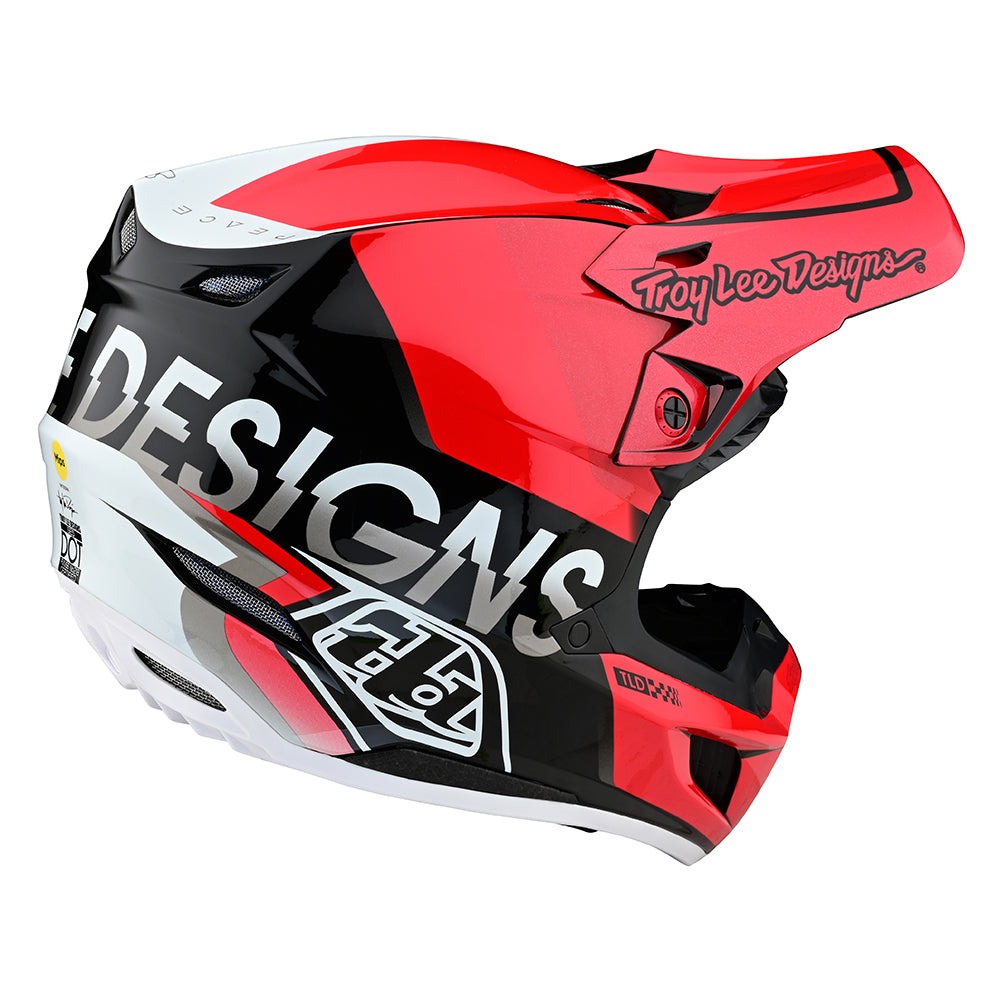 SE5 Composite Helmet Qualifier - Red & Black Motorcycle Racing Helmet for Men - Perfect for Track Racing, Street Biking & Safety Protection