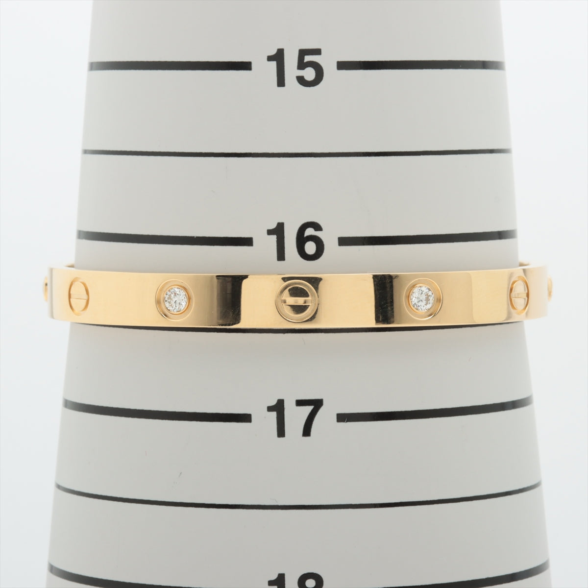 Cartier Love 4 Diamond 18K Yellow Gold Bracelet Size 17 - Luxury Jewelry Gift for Women, Anniversary & Special Occasions