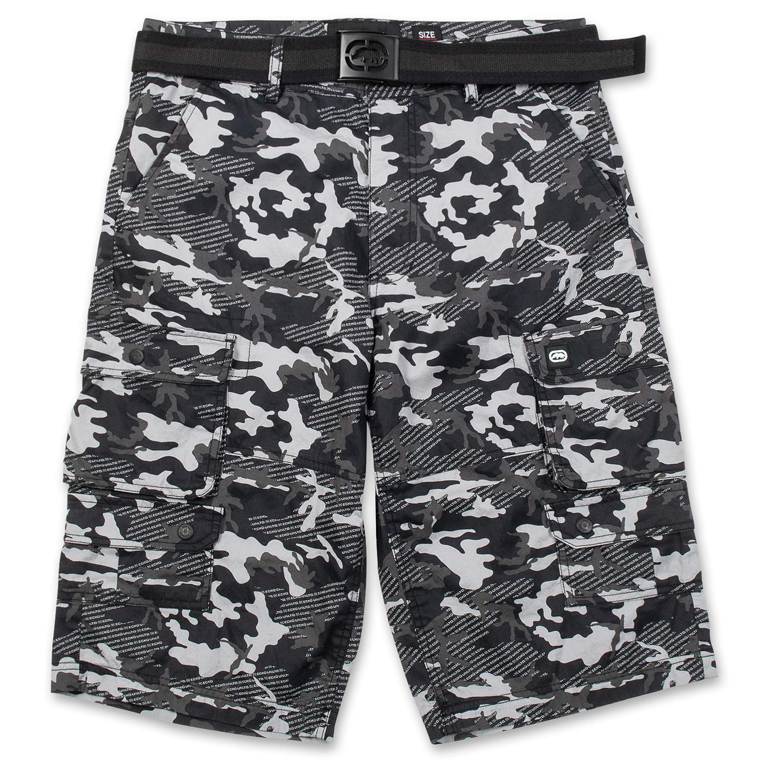 Ecko Men's Cargo Shorts with Belt - Durable Twill Fabric Casual & Work Shorts for Outdoor, Hiking, and Everyday Wear