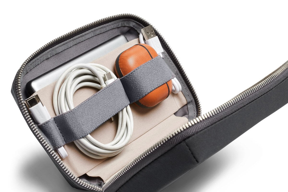 Bellroy Compact Tech Organizer - Slim Travel Cable Pouch for Phones, Chargers & Accessories | Perfect for Business Trips & Daily Commute