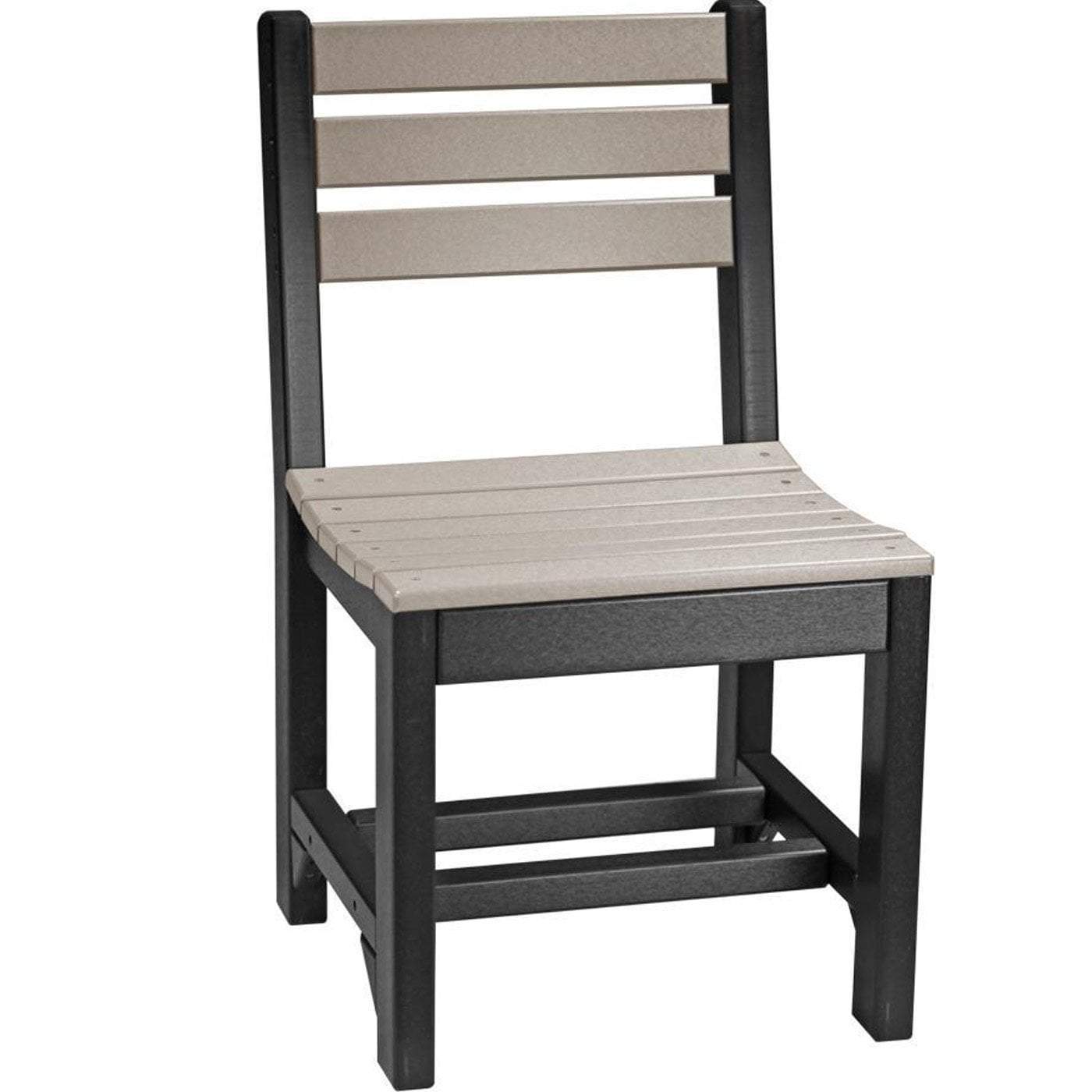 Eco-Friendly Recycled Plastic Island Side Chair with Cup Holder - Durable Outdoor & Indoor Dining, Patio, Poolside, and Beach Seating